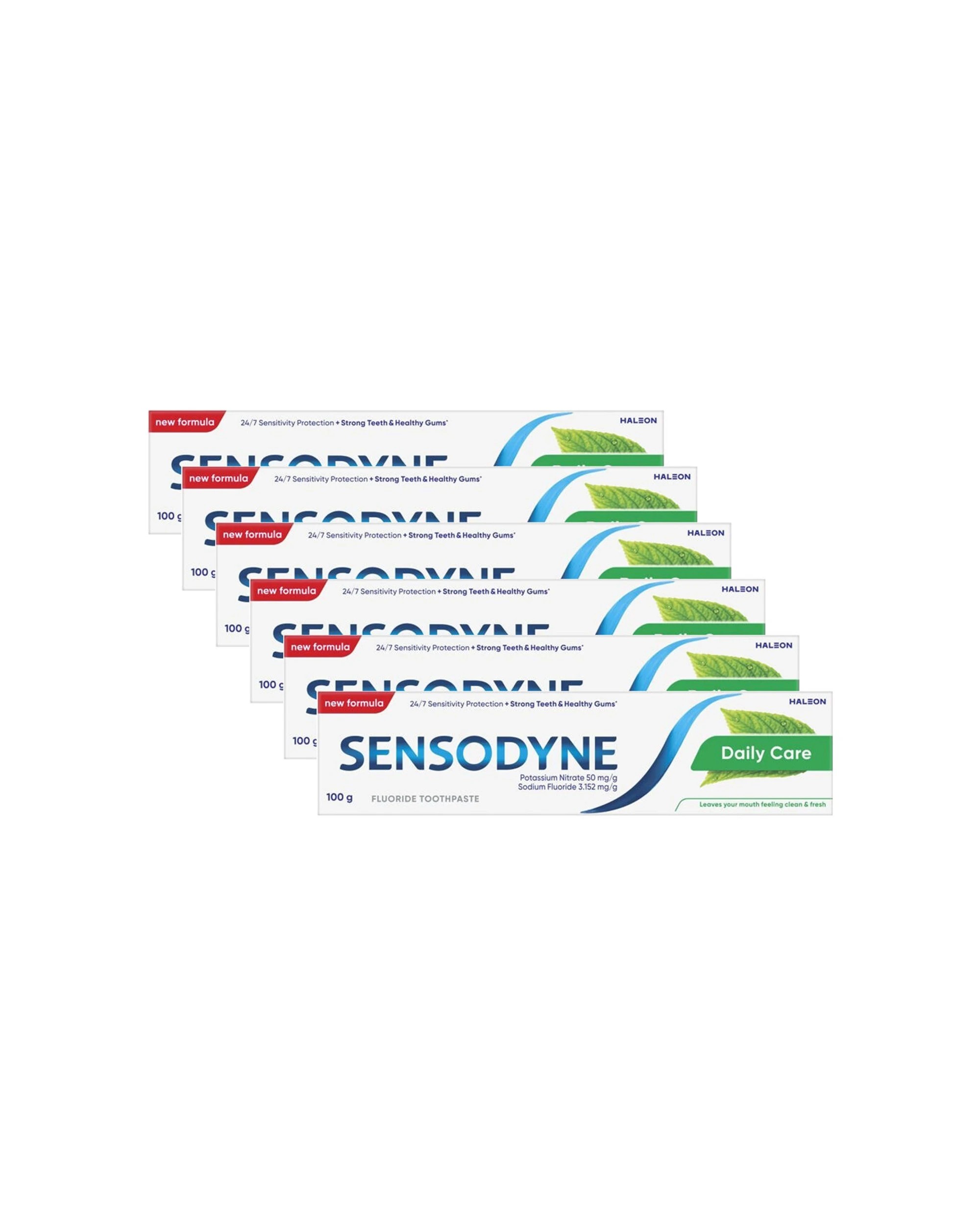 1 Sensodyne 6PK Toothpaste Teeth Daily Care Fluoride 100g - Multi, 1 of 3