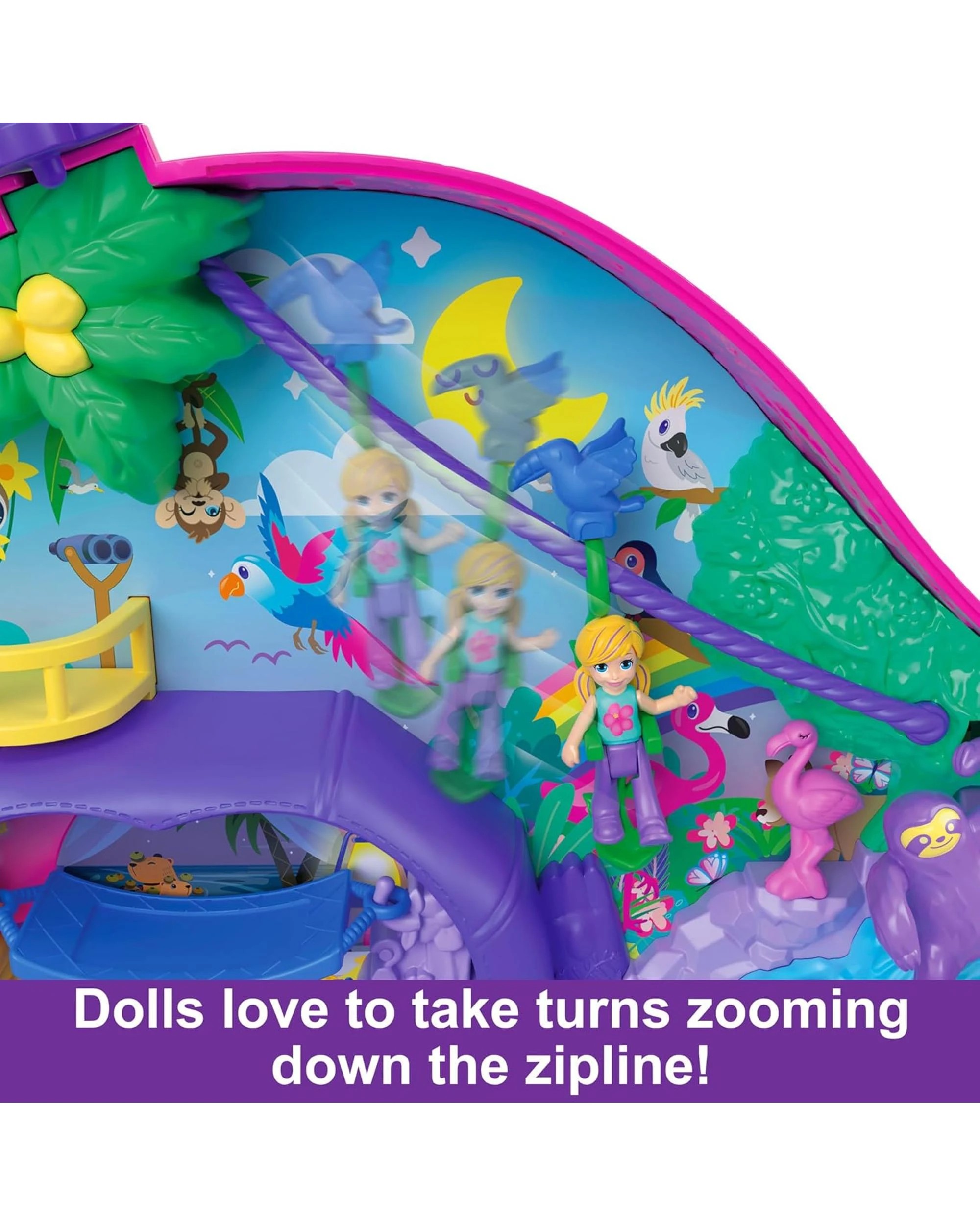 6 Polly Pocket 35th Anniversary 2-in-1 Sloth Family Compact Playset, 6 of 7