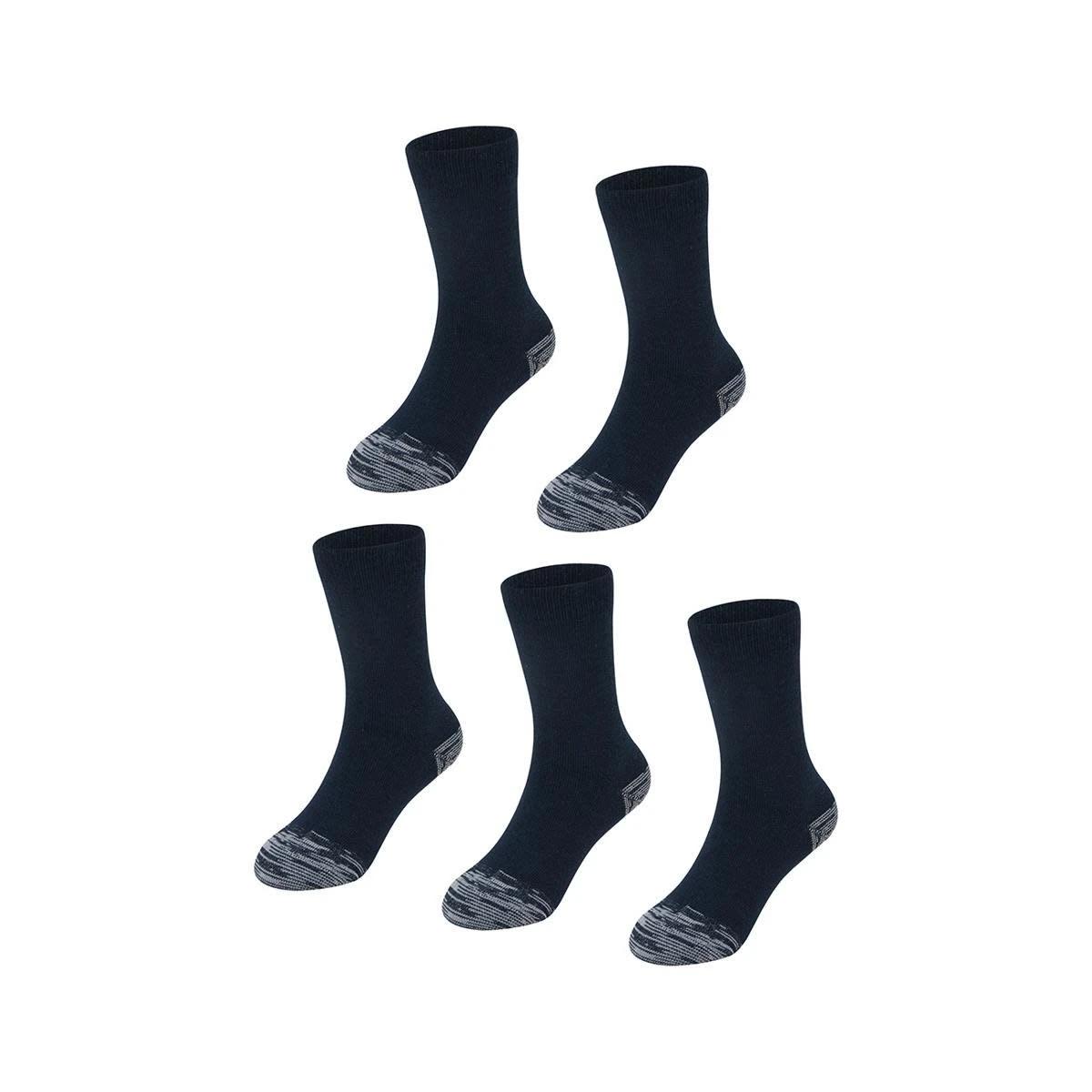 1 5 Pack Tough Crew Socks Dress Navy, 1 of 3