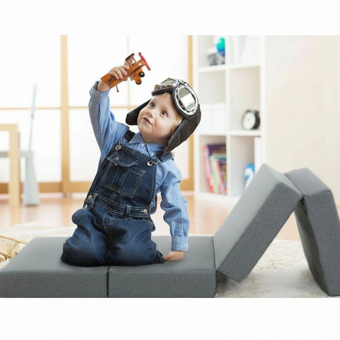 2 Giselle Bedding Foldable Mattress Folding Foam Single - Grey, 2 of 5