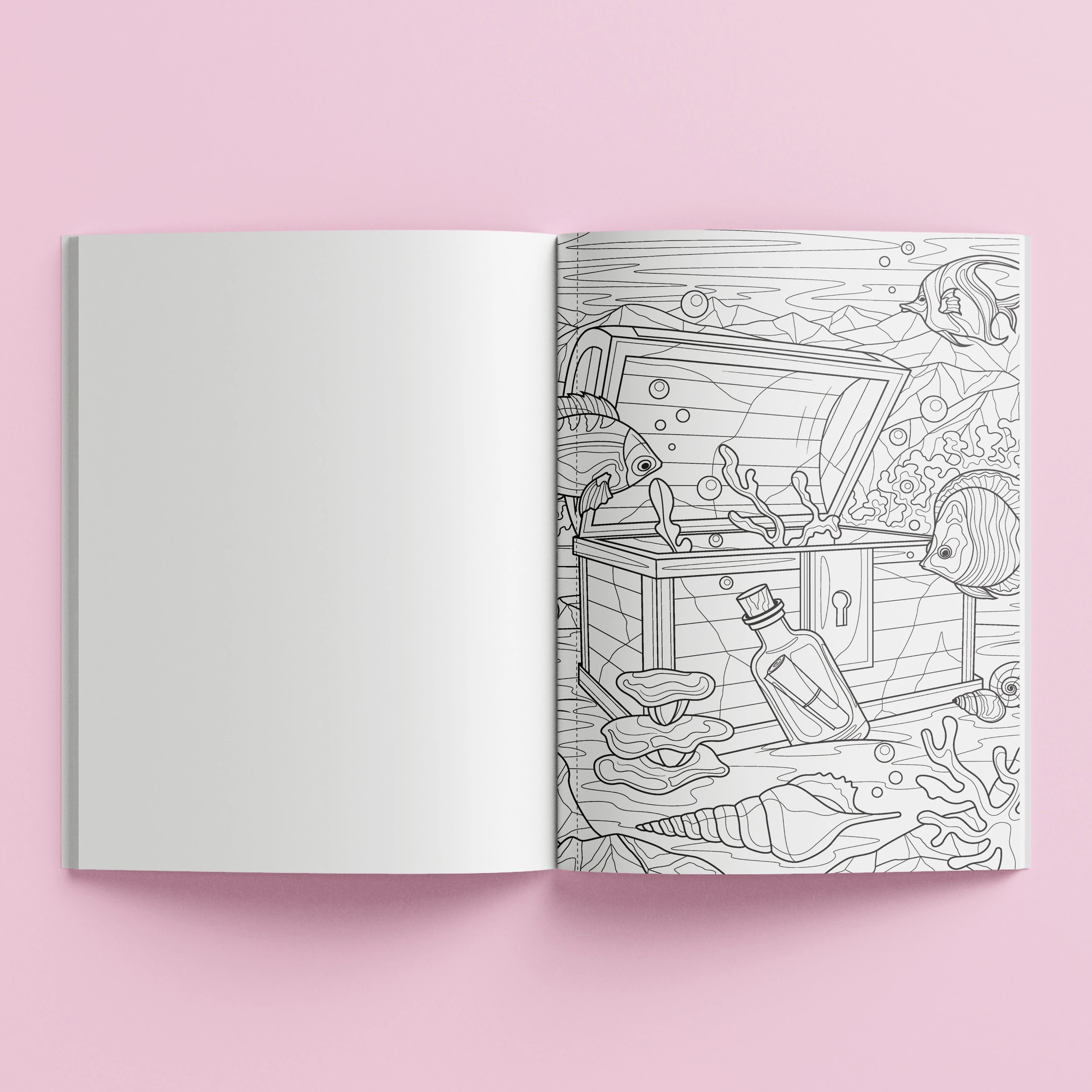4 Art Maker Ocean Treasures Colouring Book, 4 of 5