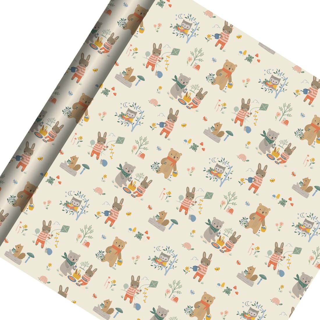 1 4m Hallmark Wrapping Paper - Bear Bunny Picnic, 1 of 3