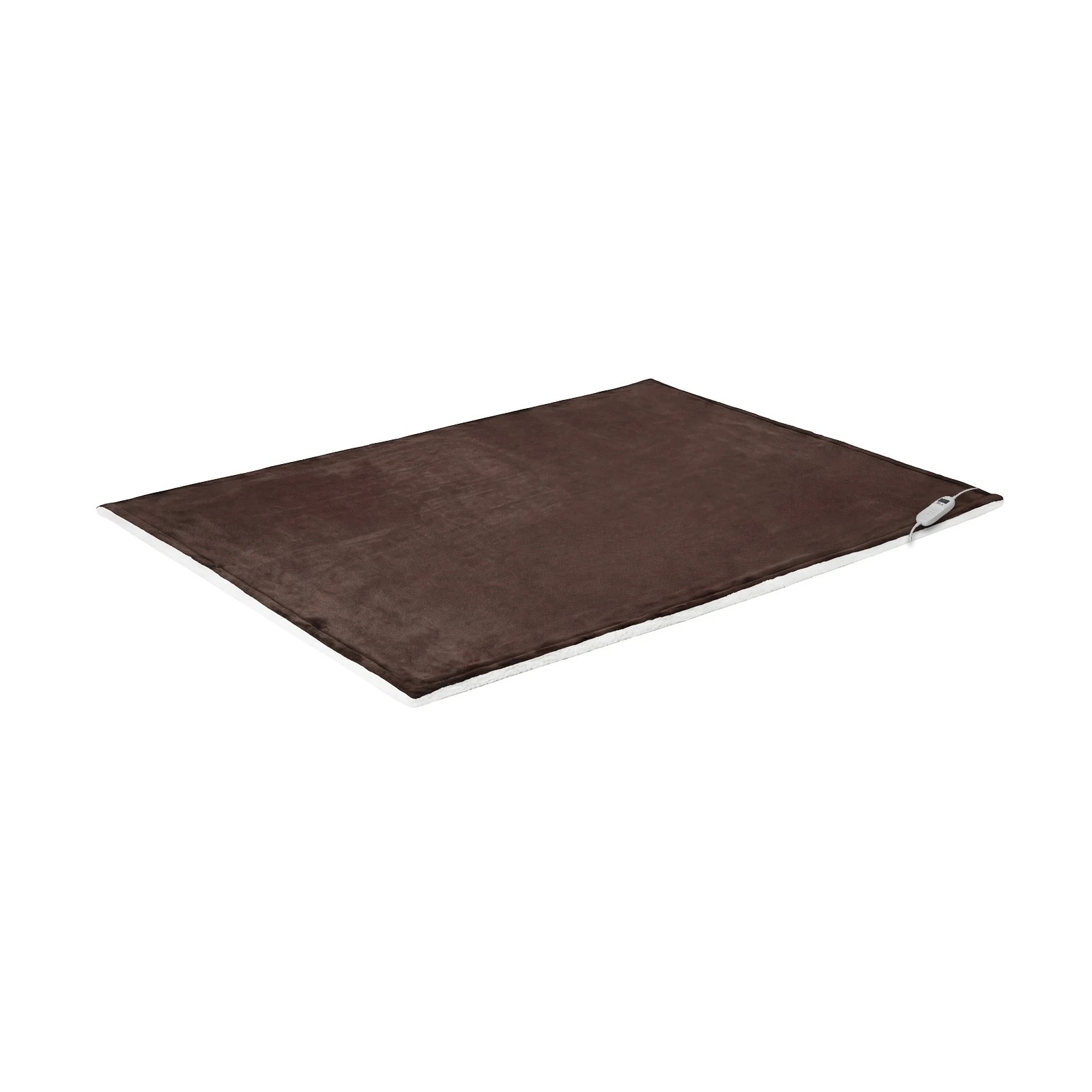 8 Bedra Bedding  Electric Throw Rug Dual Side Heated Blanket Flannel&Sherpa - Single Bed - Brown, 8 of 8
