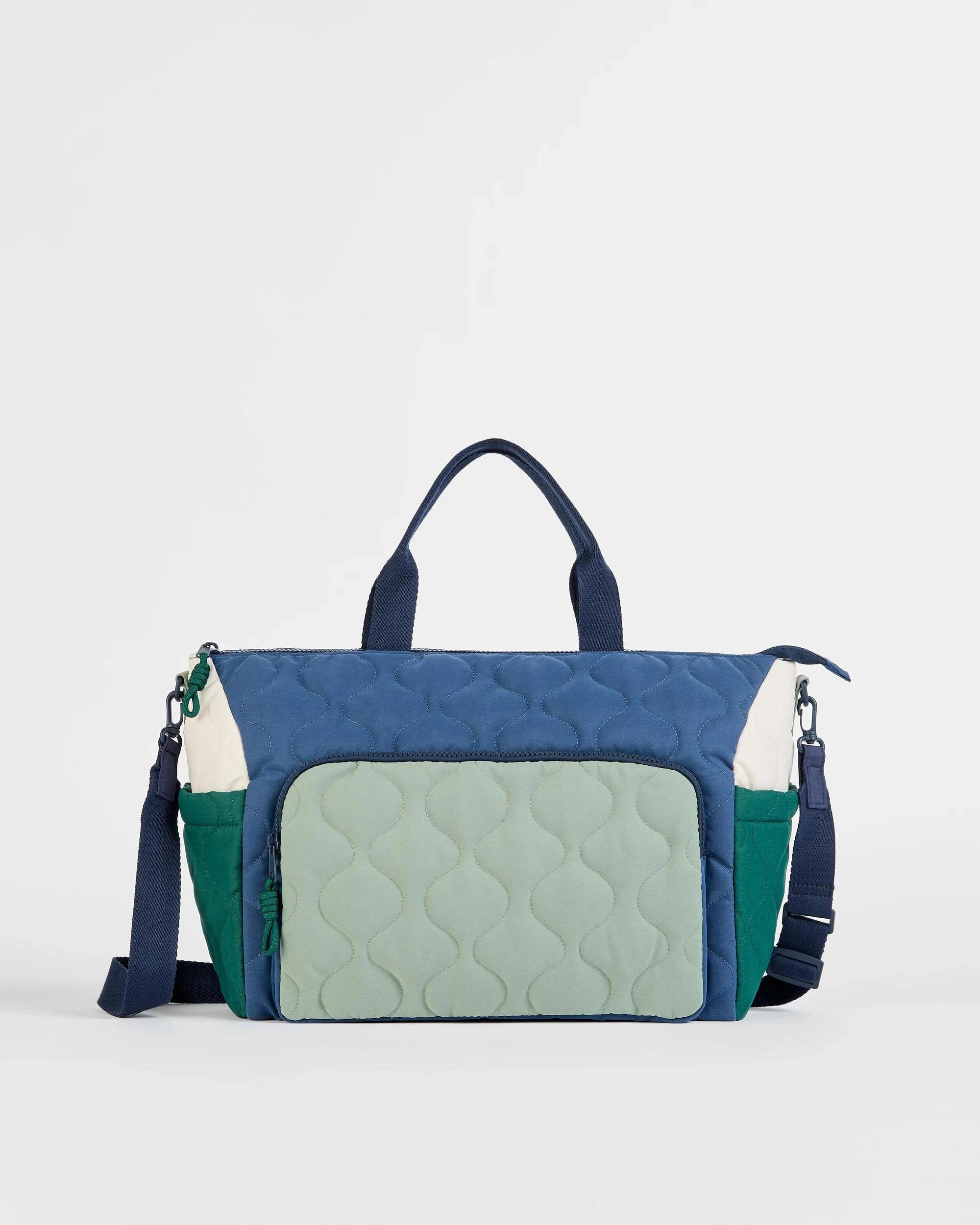 1 Target Kids Quilted Overnight Duffle Bag BLUE SQUIGGLE, 1 of 2