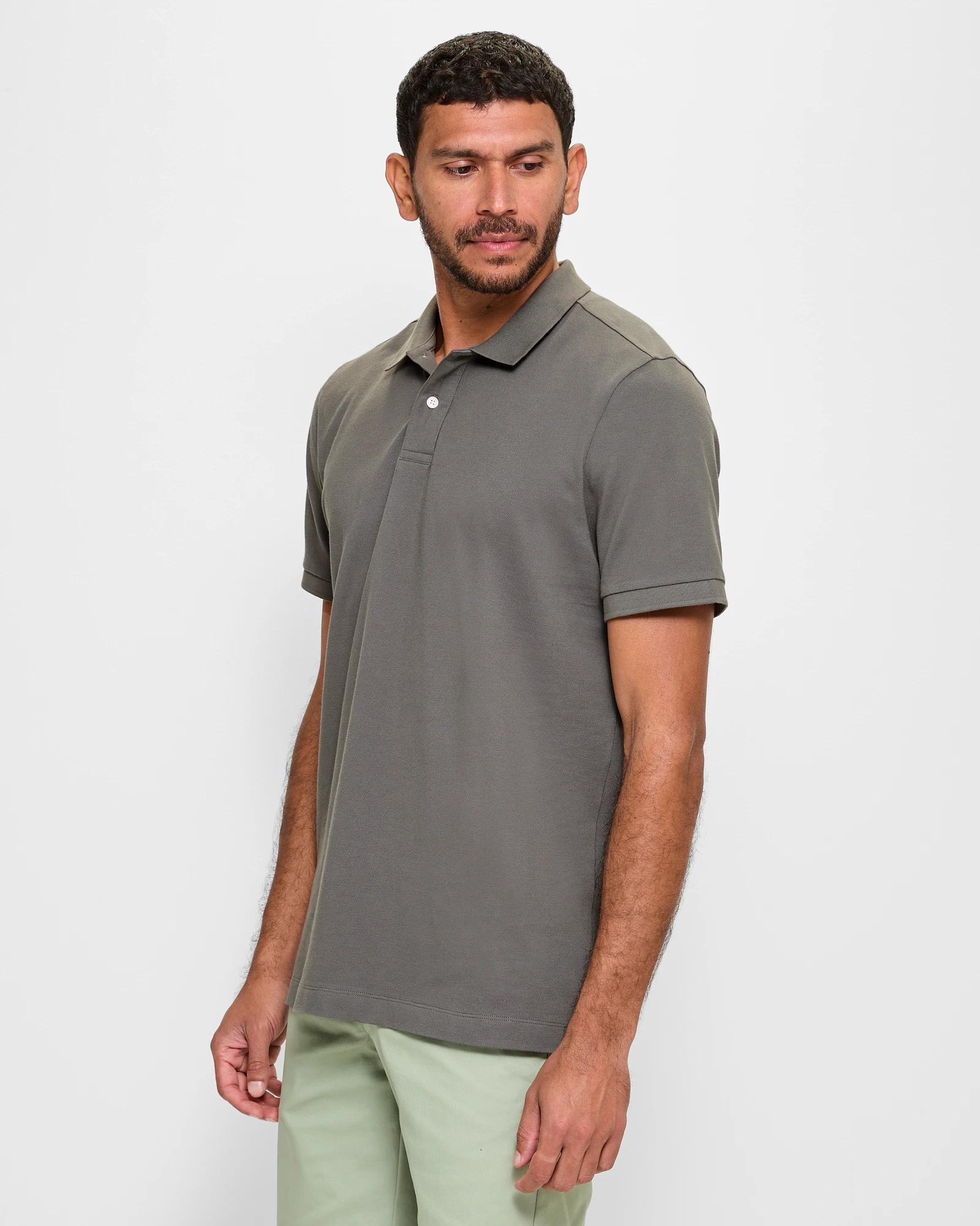 3 Target Australian Cotton Pique Polo Shirt GUNMETAL, 3 of 5