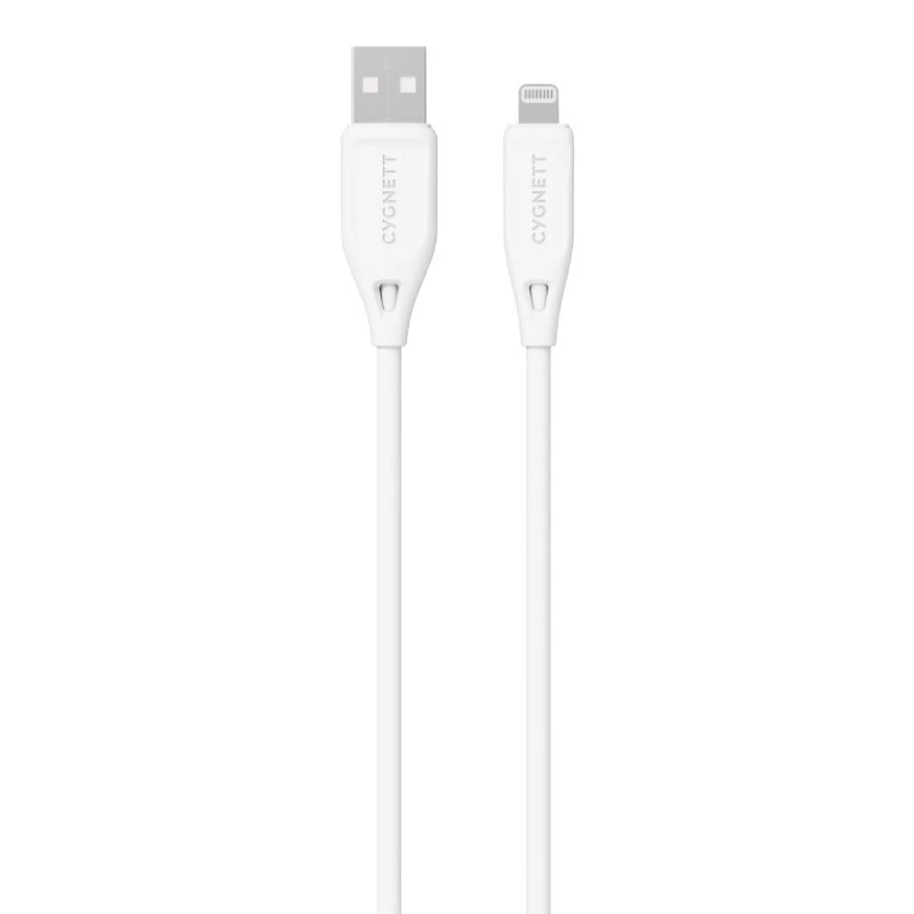 2 Cygnett Essentials Lightning to USB-A Cable 1m White 2 Pack, 2 of 3