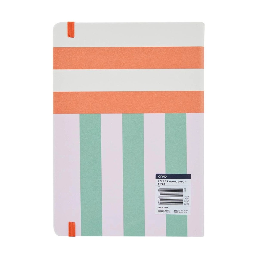 8 2026 A5 Weekly Diary - Stripe, 8 of 8