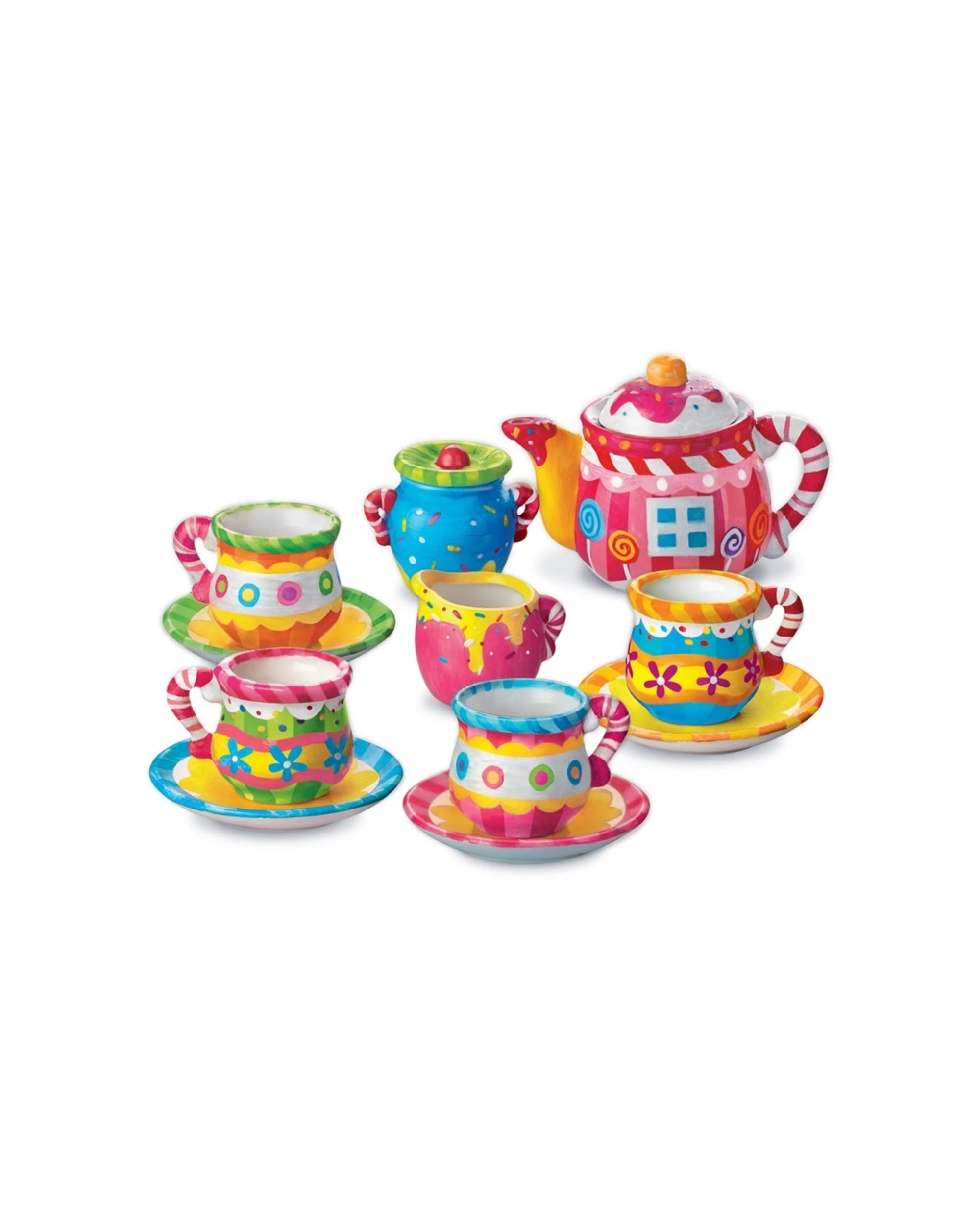 3 4M Creative Craft Paint Your Own Mini Tea Cup Set Kids Children DIY Art - Multi, 3 of 3