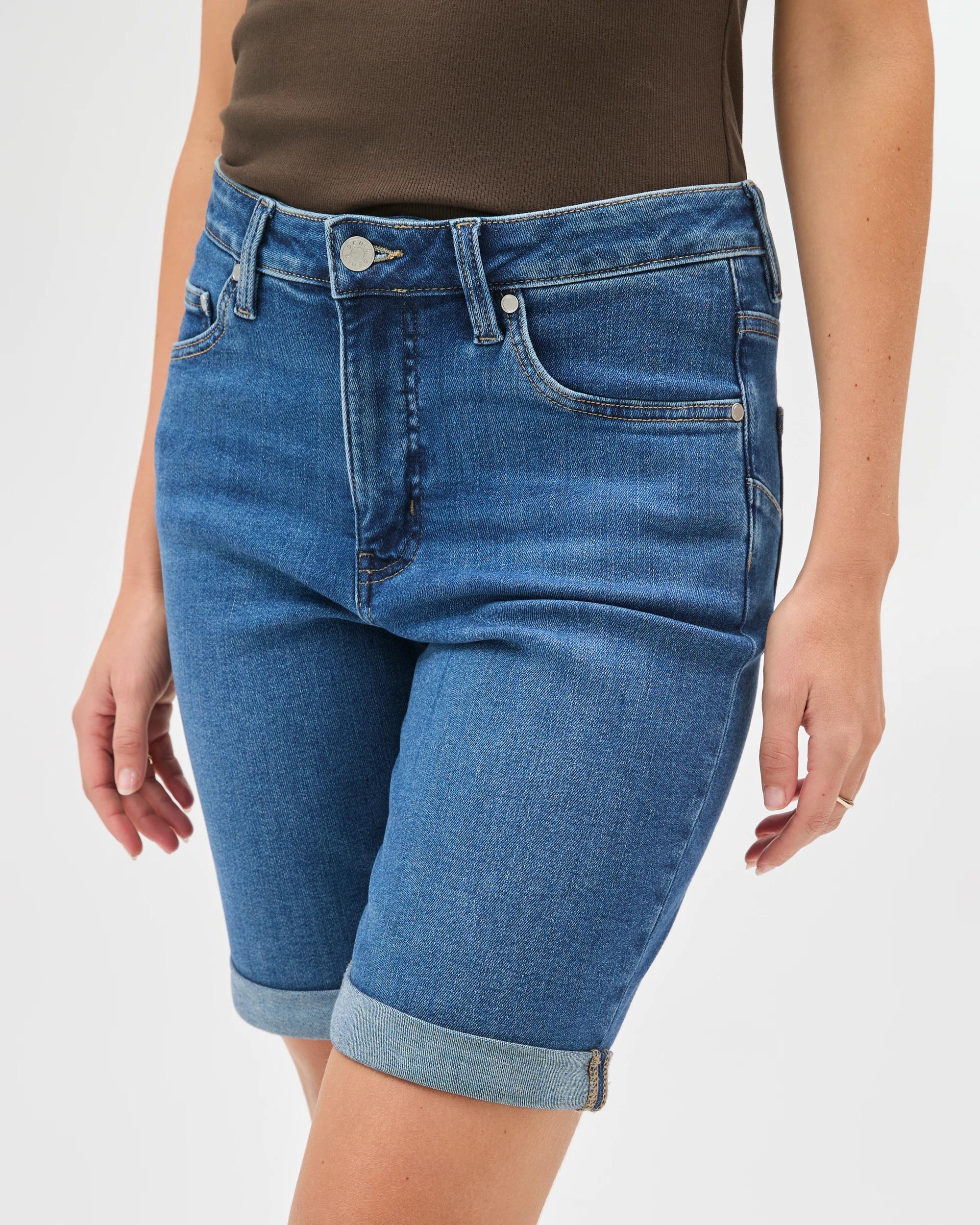5 Target Denim Shape Your Body Bermuda Denim Shorts DARK WORN, 5 of 7
