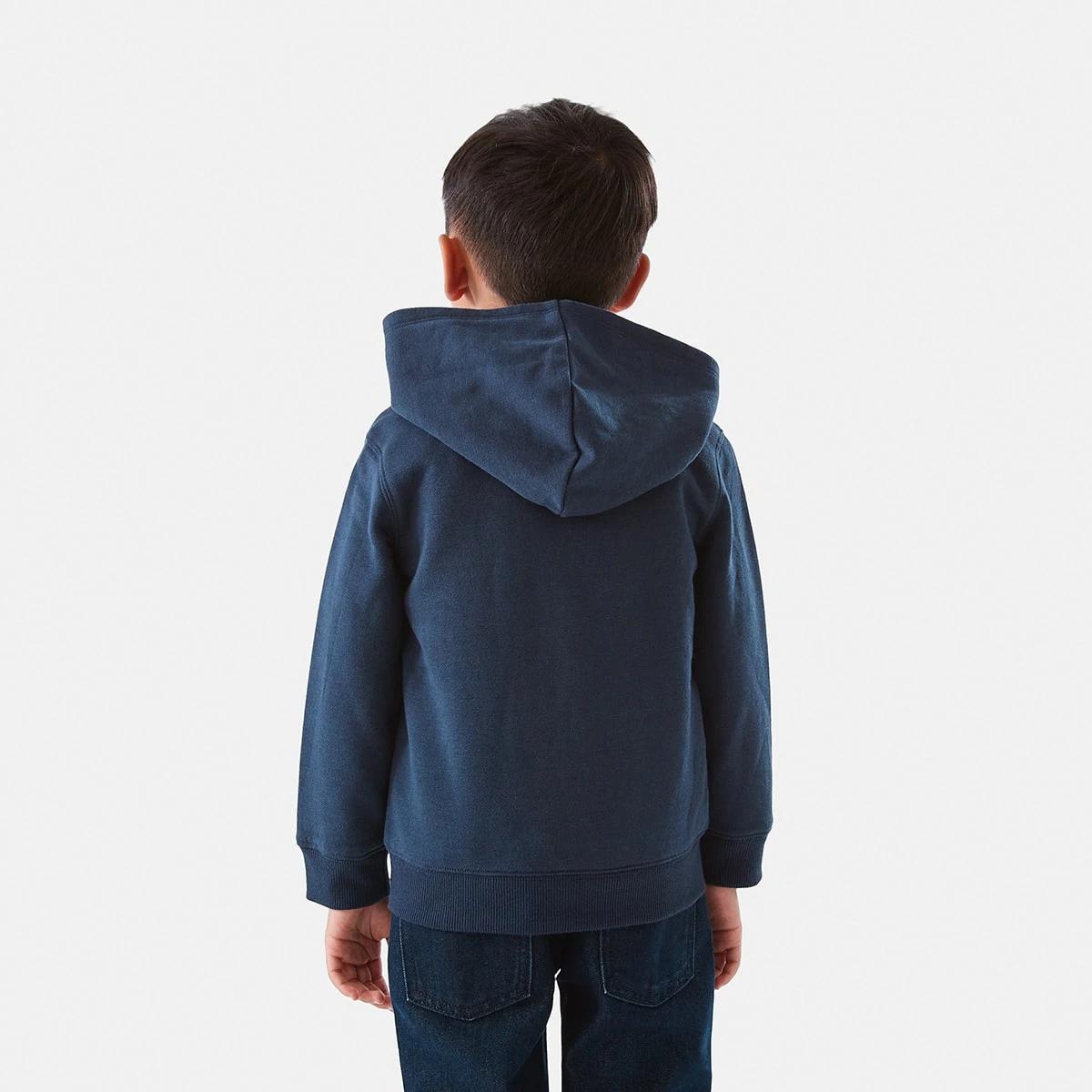 3 Plain Zip Through Hoodie Harb Navy, 3 of 9
