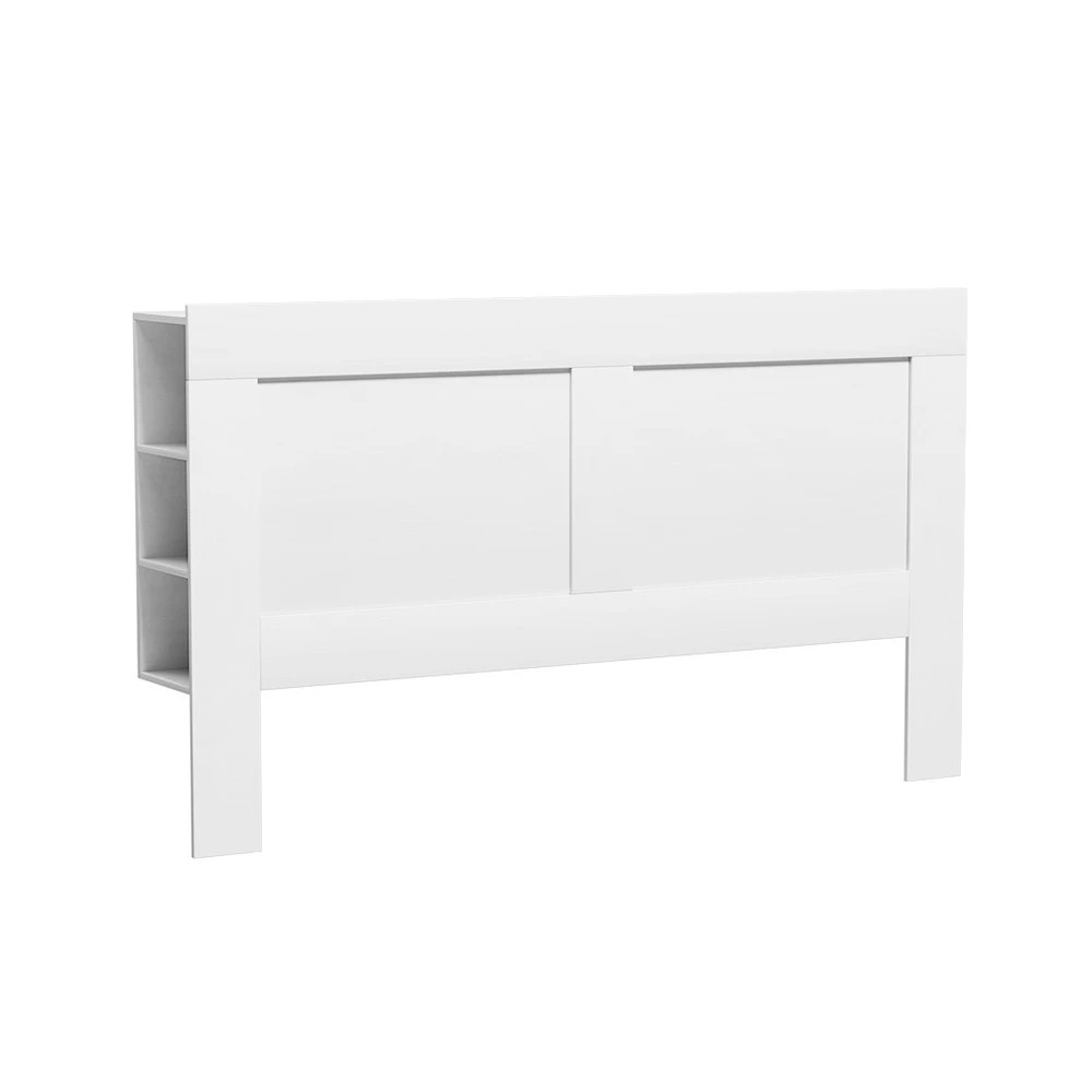 1 Artiss Bed Head Headboard King with Shelves - White, 1 of 5