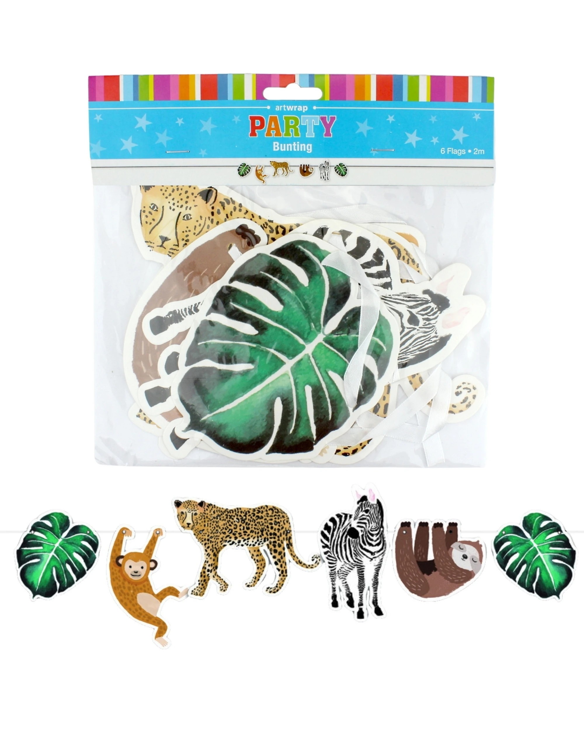 1 Artwrap Wild Jungle Garland Banner - Multi, 1 of 1