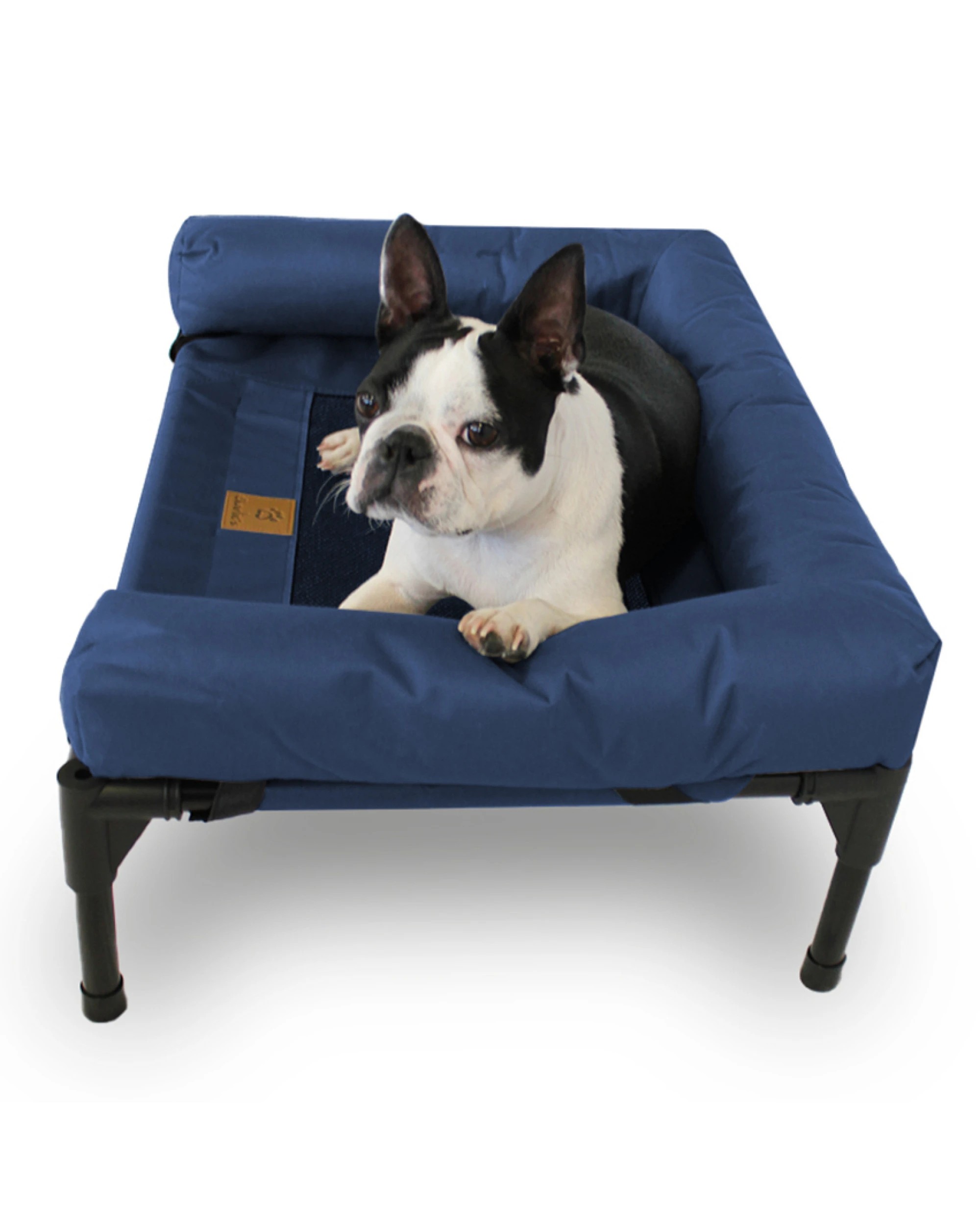 2 Charlie's Elevated Trampoline Bolster Sofa Dog Bed Blue Medium - Blue, 2 of 6