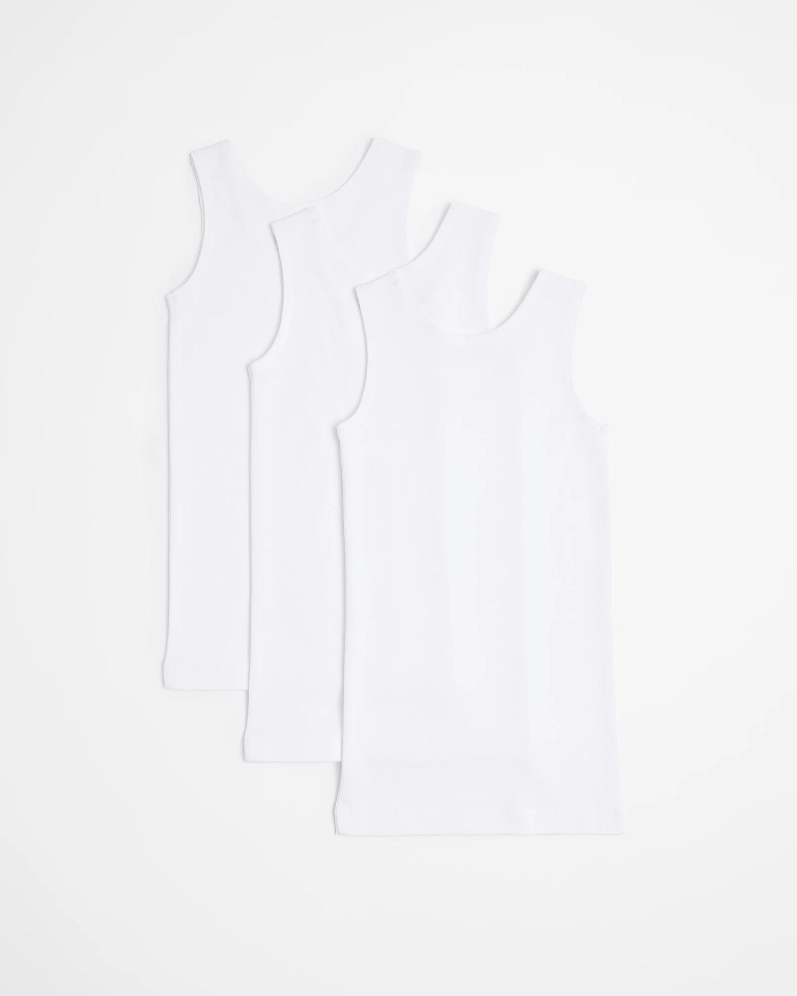 3 Target Boys Cotton Vests - 3 Pack WHITE, 3 of 3