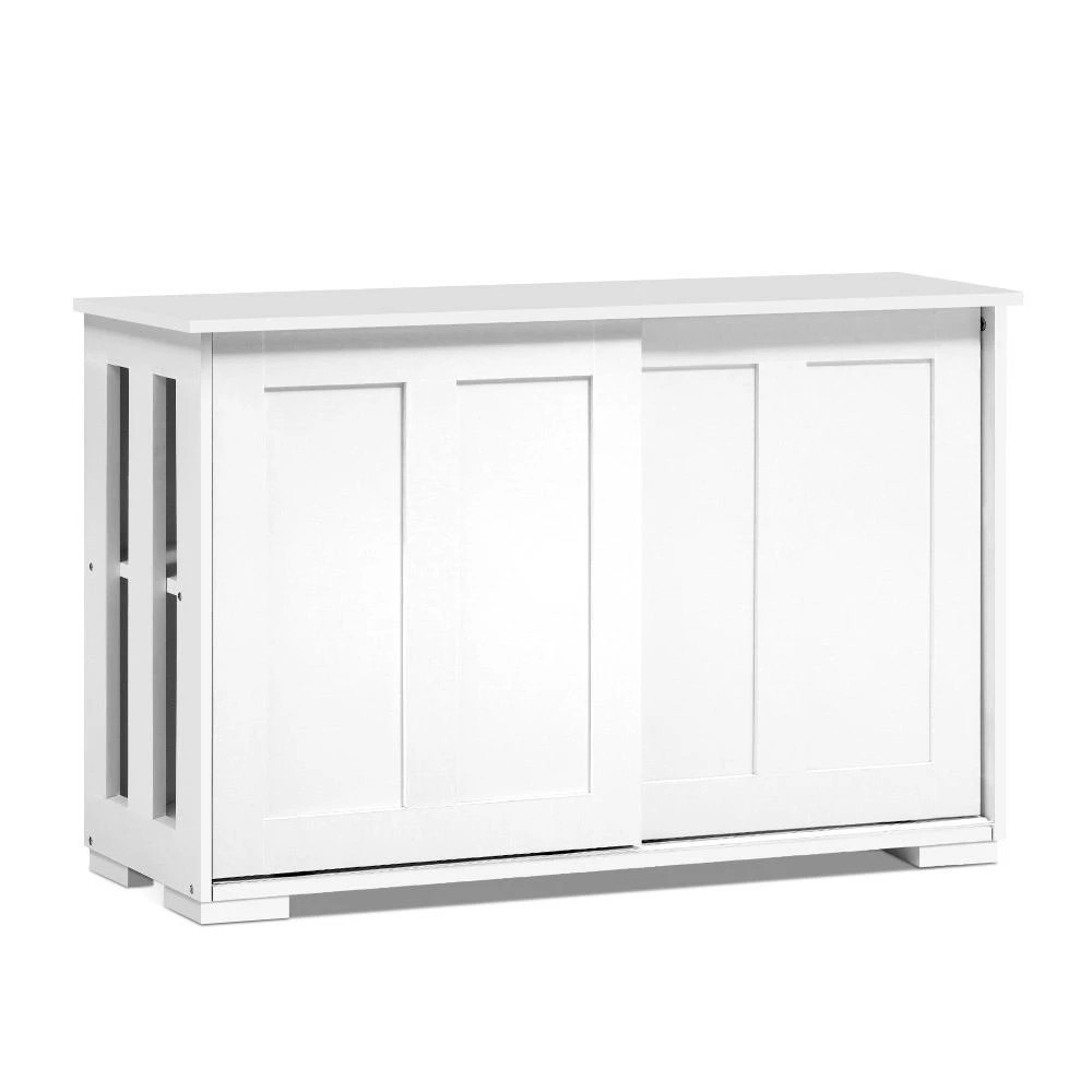 1 Artiss Buffet Sideboard Sliding Doors - White, 1 of 3