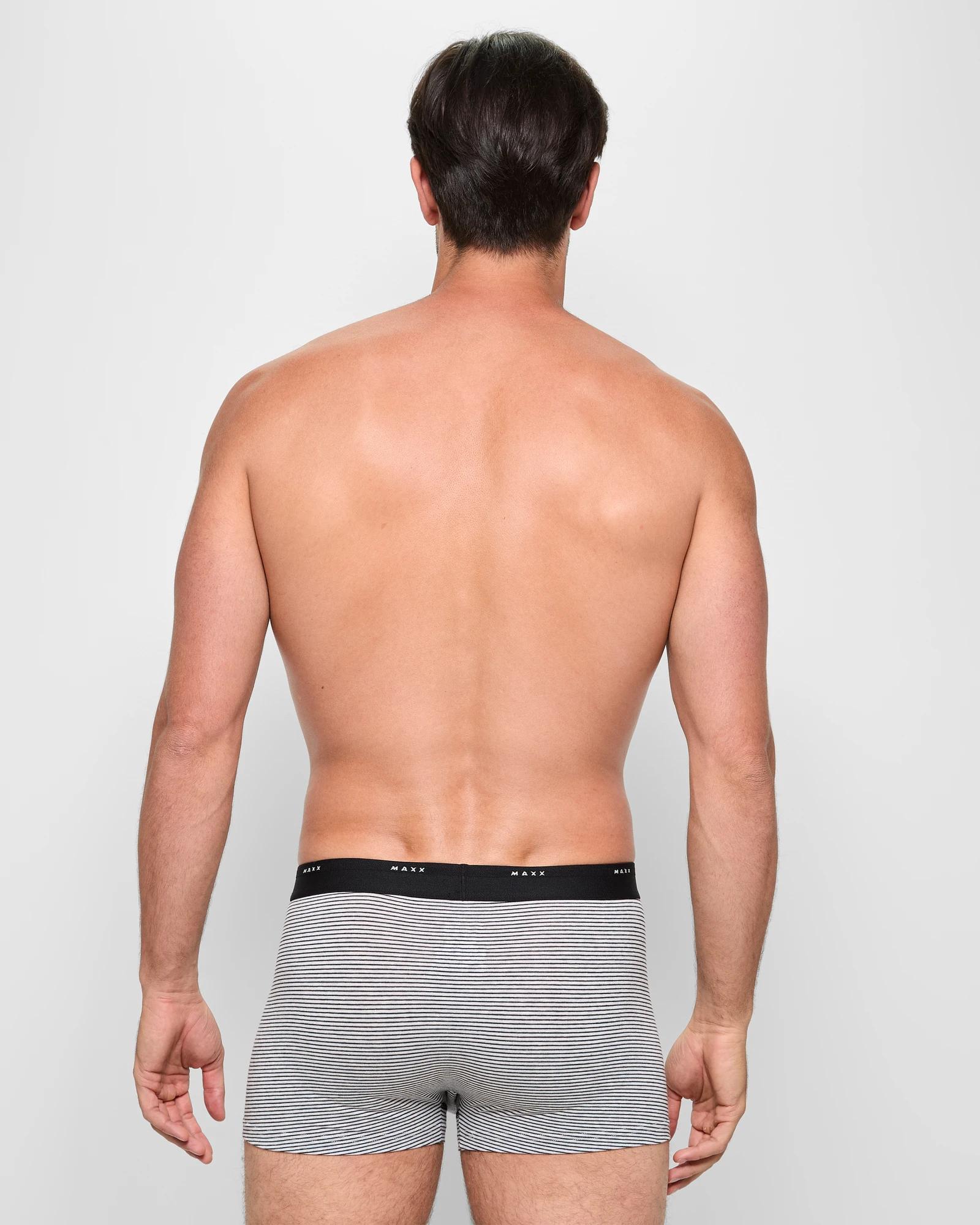3 3 Pack Australian Cotton Blend Hipster Trunks - Maxx GREY STRIPE, 3 of 3