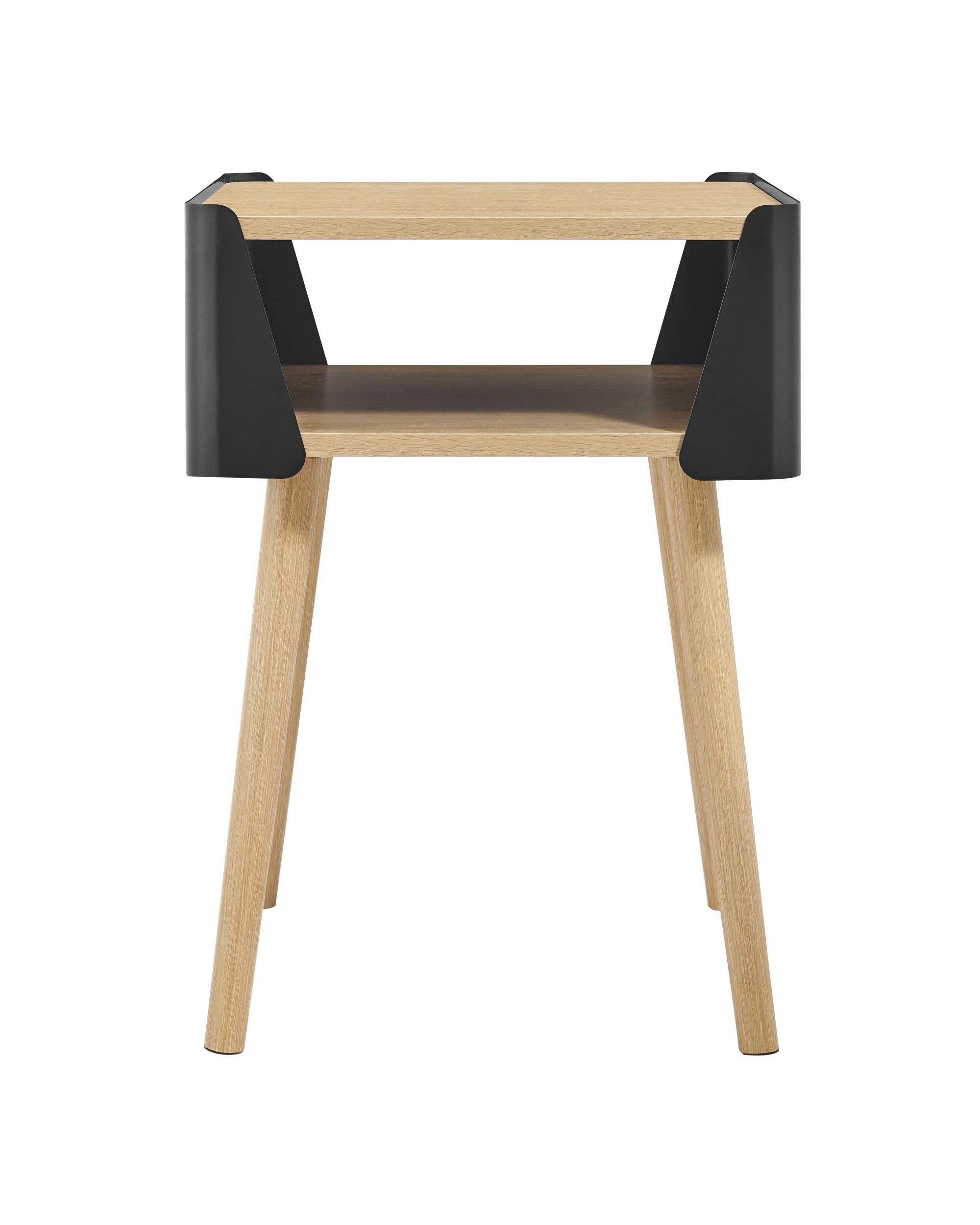 4 Kodu Side Table Bedside Shelf Square - Black, 4 of 9