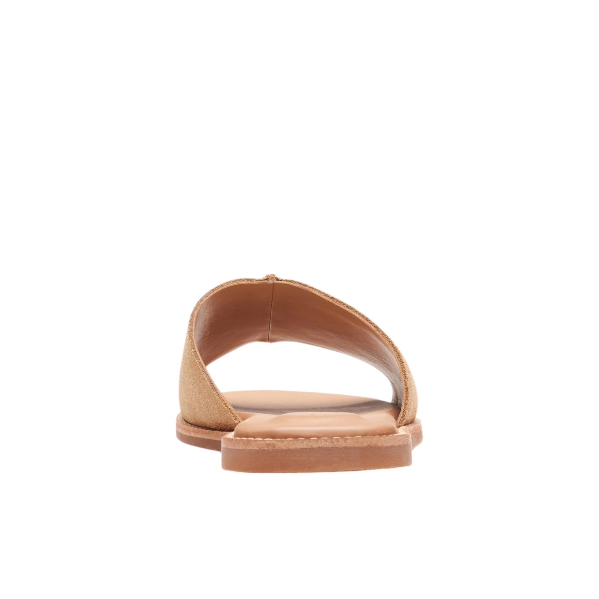 6 Clarks Womens Karsea Mule Slides Light Suede Sandals Slip On Shoes TAN, 6 of 7