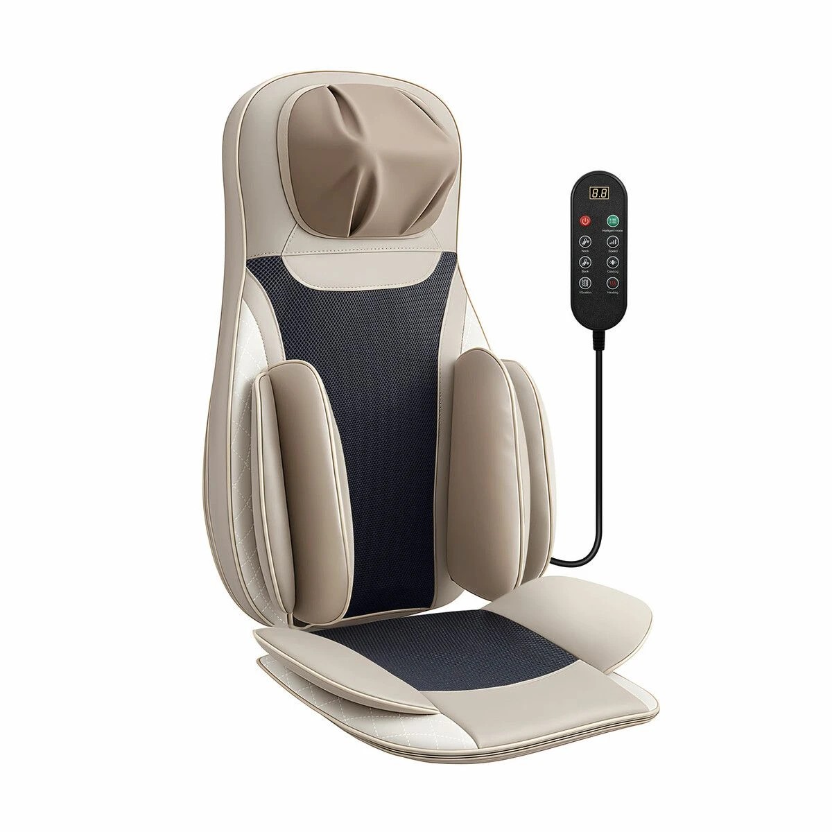 2 HOMASA Full Body Massage Cushion Chair Electric Shiatsu Back Neck Massaging Seat Pad Kneading Rolling Vibration Heated, 2 of 3