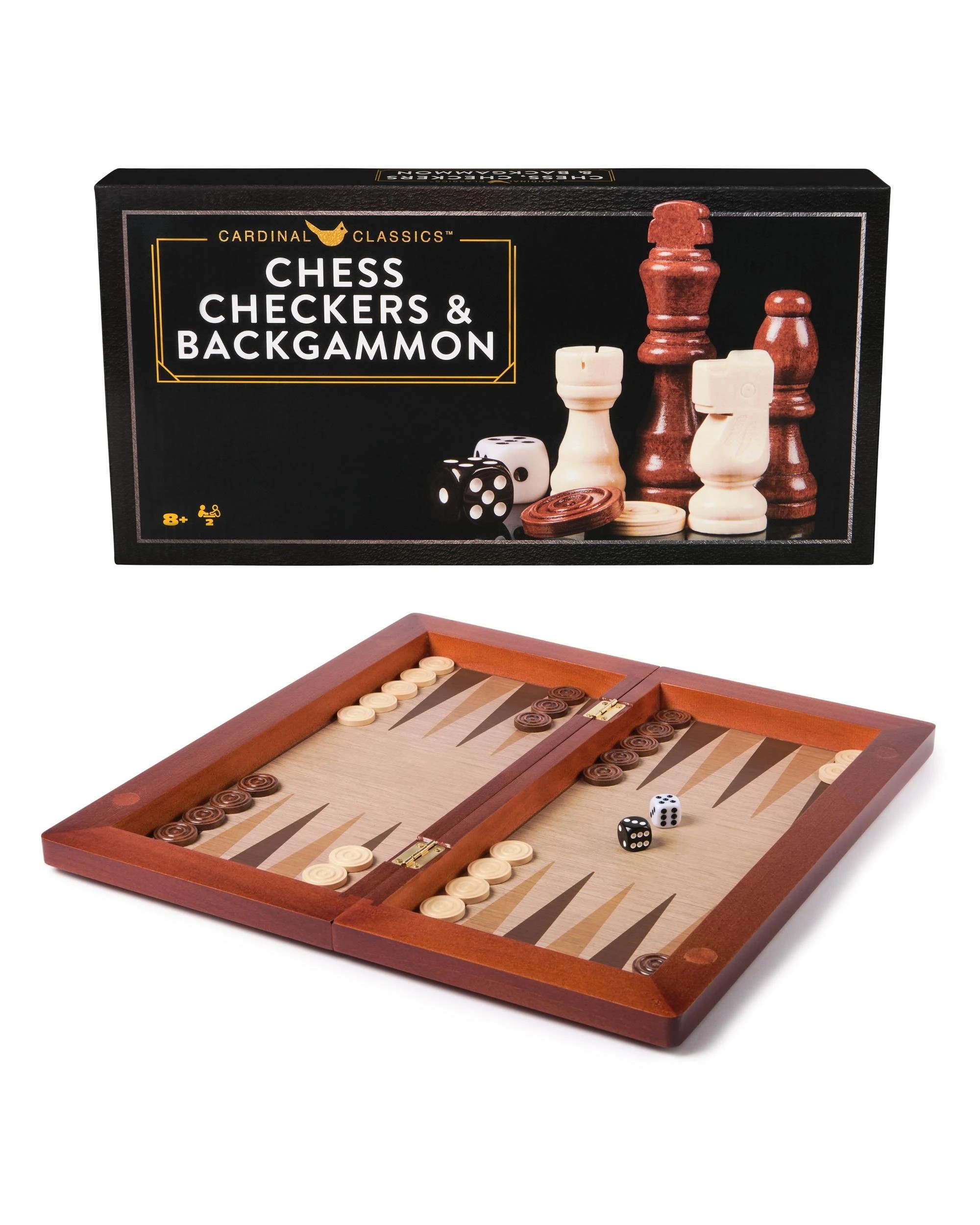 1 Cardinal Classics Chess Checkers and Backgammon Set, 1 of 8