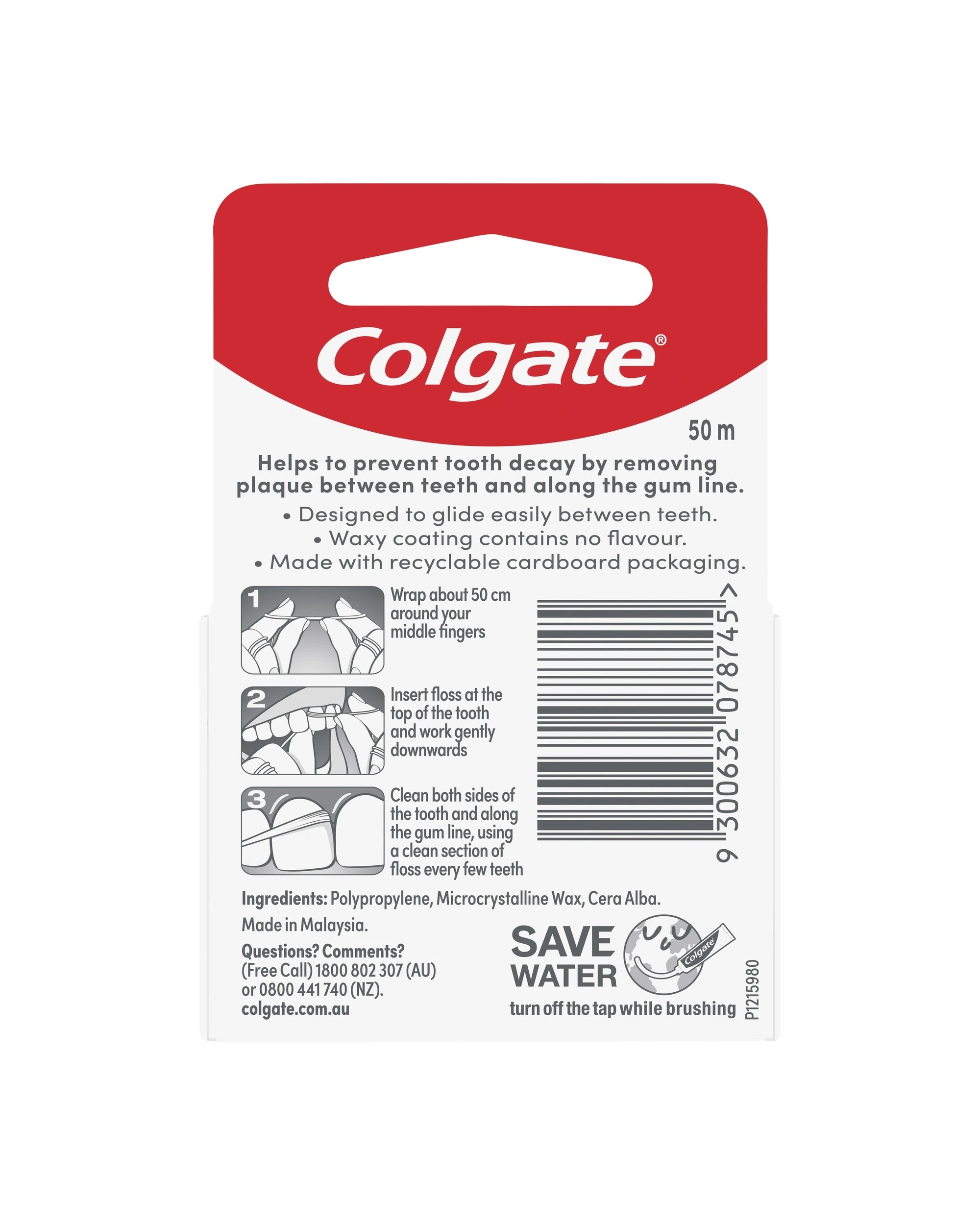 4 Colgate Total Waxed Dental Floss 50m, 4 of 10
