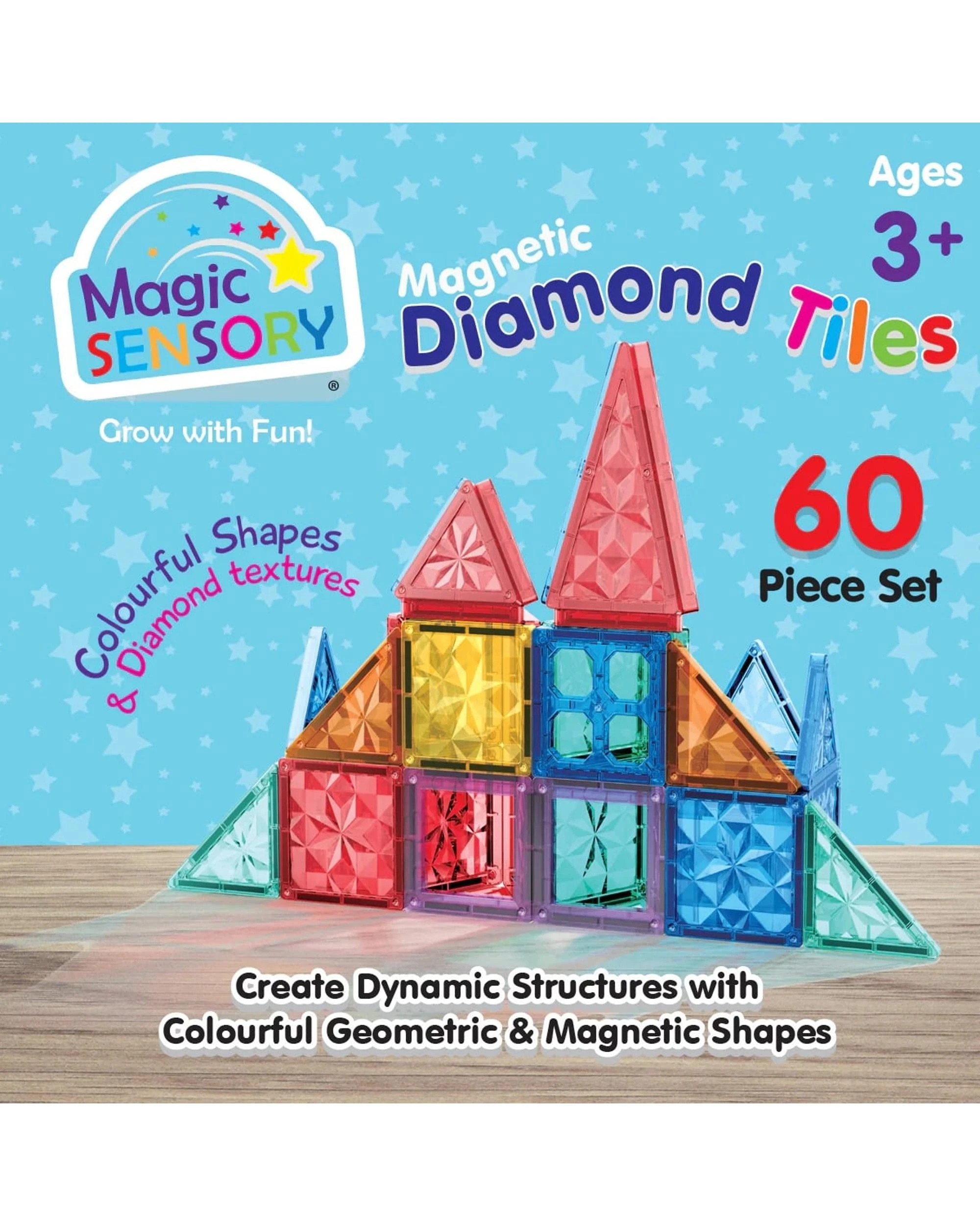 2 Magic Sensory Magnetic Diamond Tiles 60 Piece Set, 2 of 10