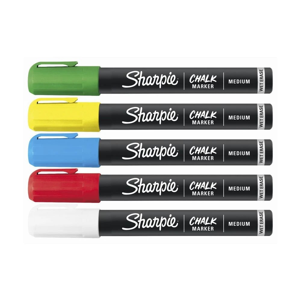 3 Sharpie Wet Erase Chalk Marker Assorted 5 Pack, 3 of 8