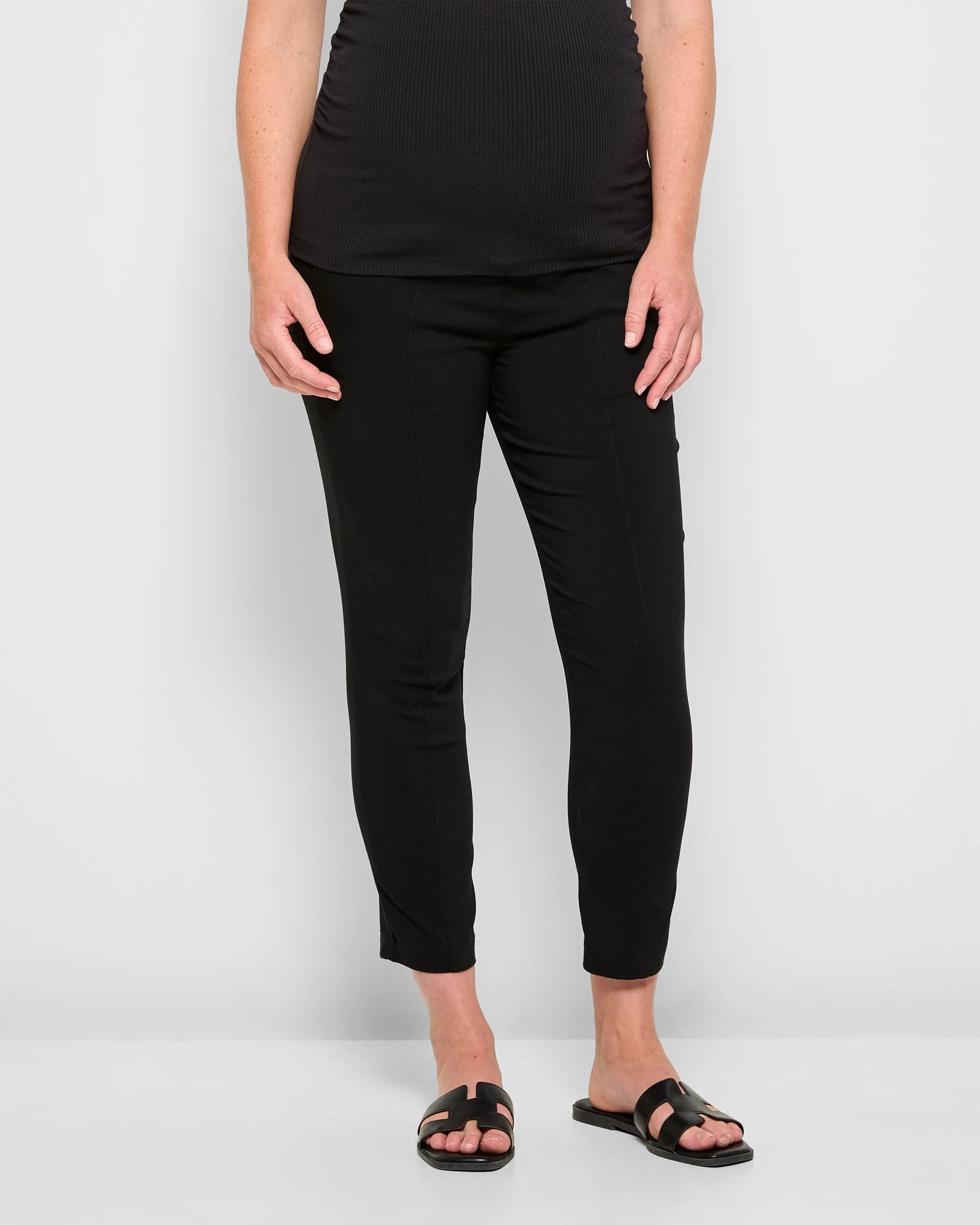 2 Target Maternity Crop Bengaline Pants BLACK, 2 of 5