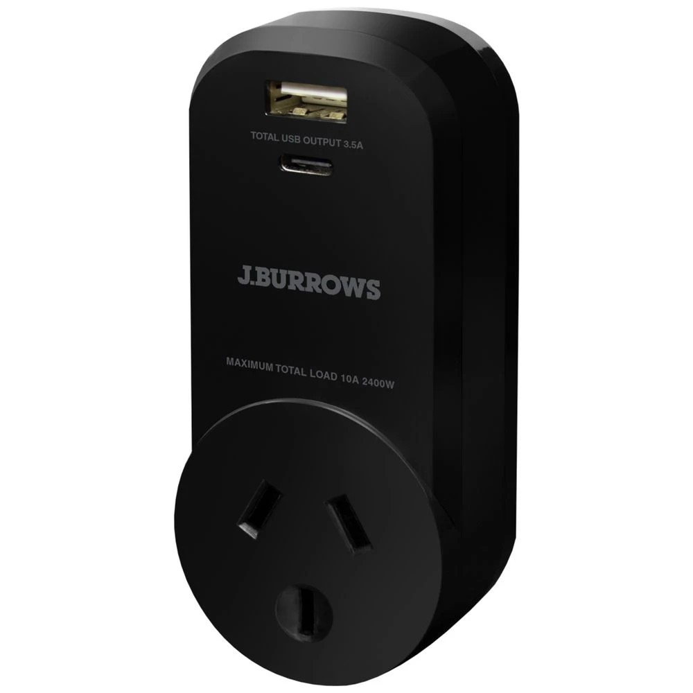 1 J.Burrows Outbound Travel Adaptor 2-USB EU, 1 of 3
