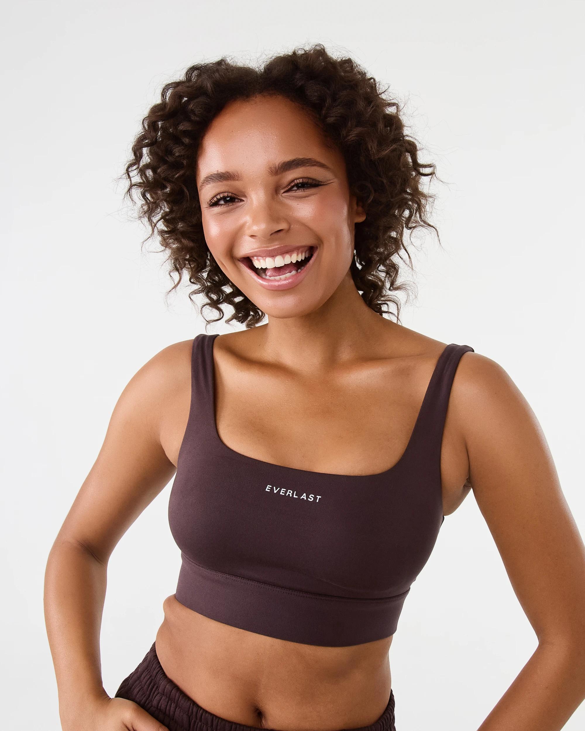 1 Everlast Womens Square Crop Top Coffee, 1 of 9