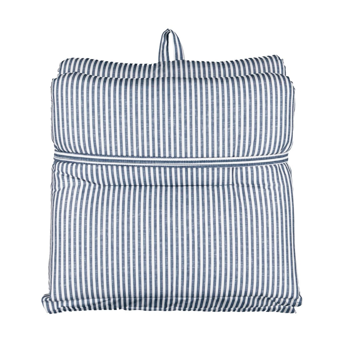 9 Outdoor High Back Cushion - Blue Stripe, 9 of 10