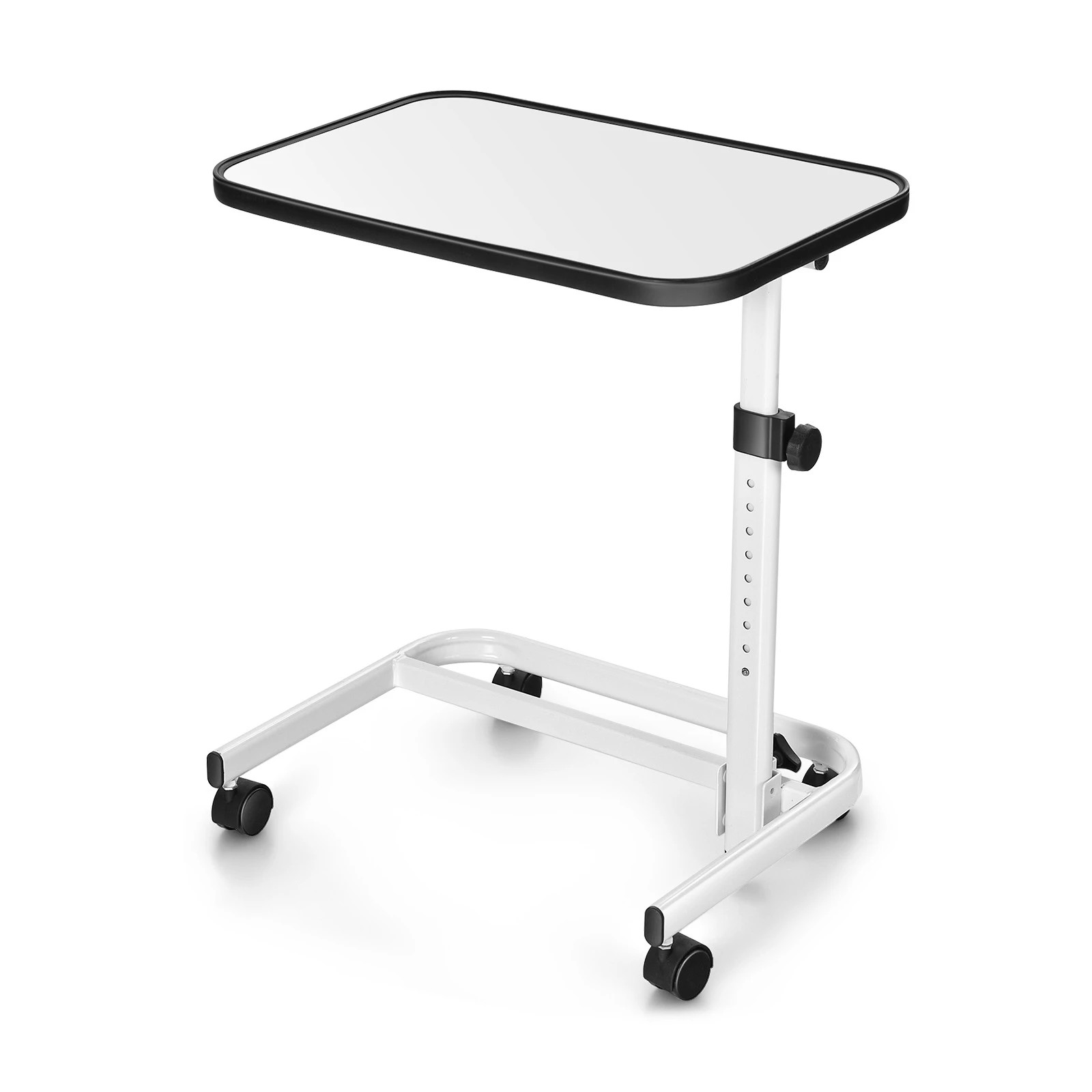 1 Costway Overbed Laptop Desk Angle-Adjustable Nursing Table - White, 1 of 3