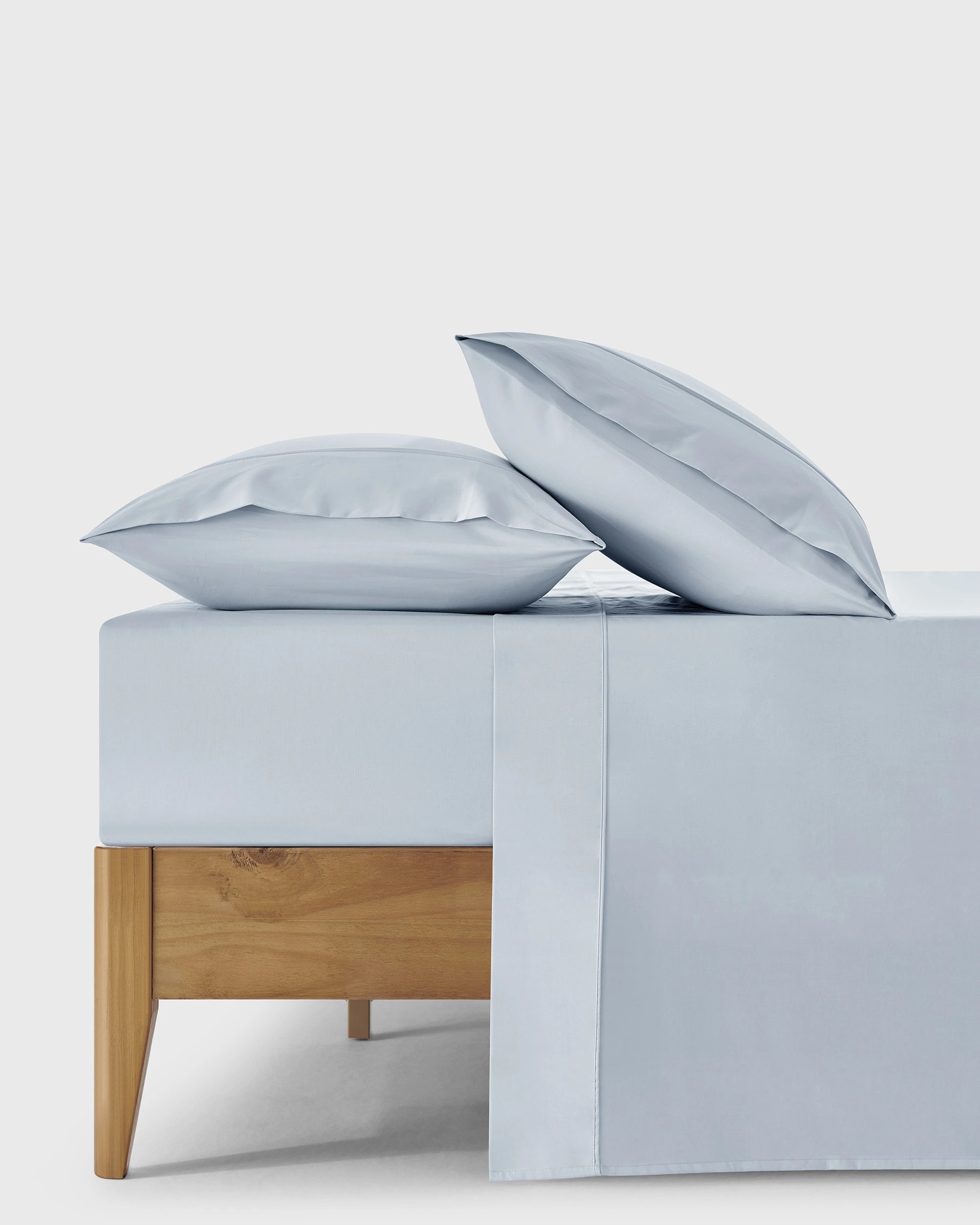 1 Dreamaker 400TC Premium Cotton Sateen Sheet Set - Double Bed - Sky, 1 of 7