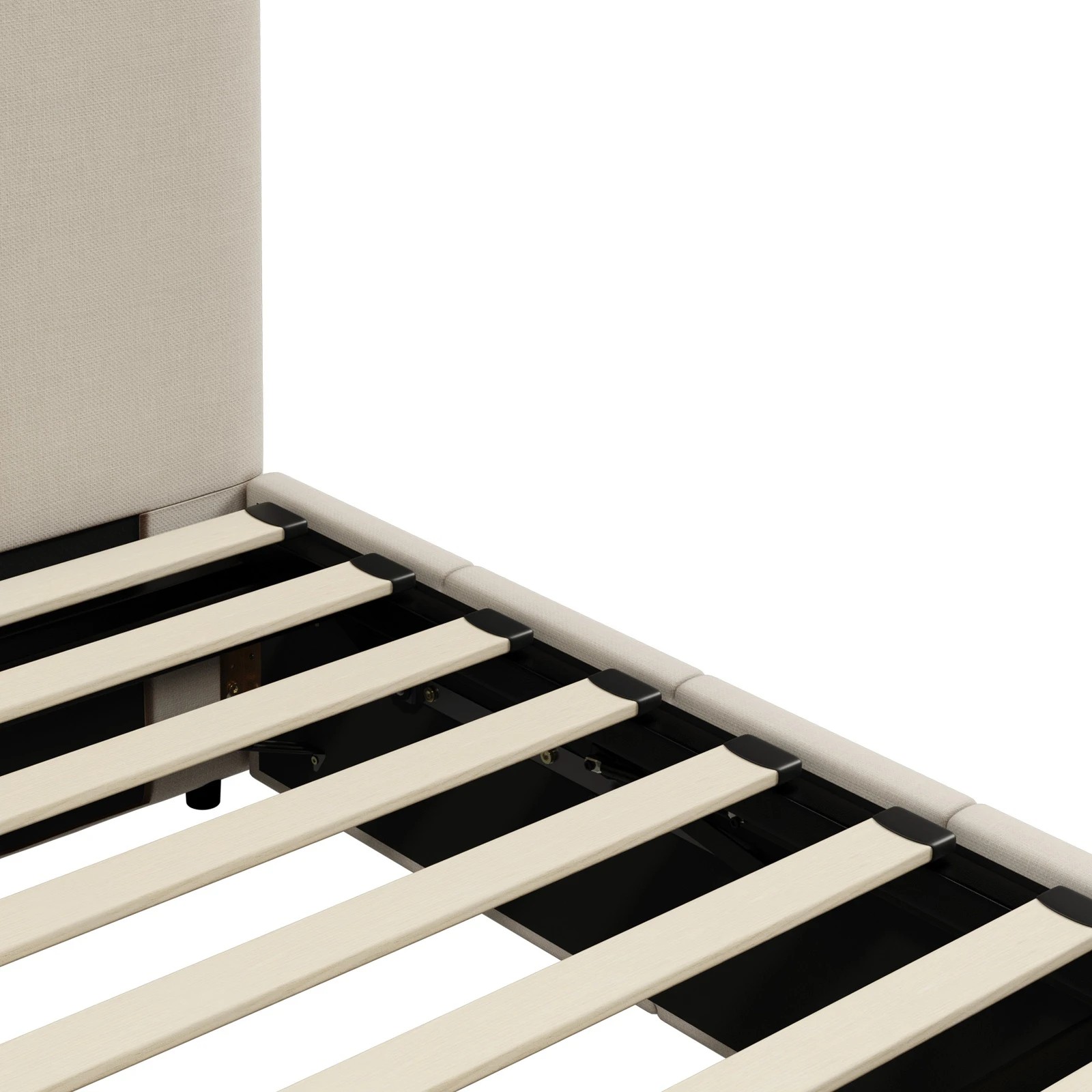 7 Oikiture Double Bed Gas Lift Base With Storage Bed Frame
 - Beige, 7 of 10