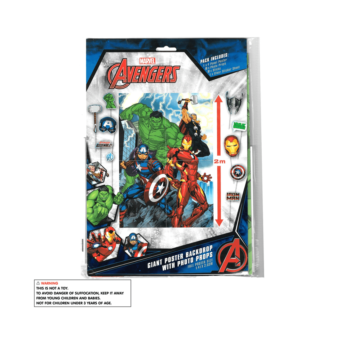 2 Artwrap Marvel Avengers Scene Setter With Photo Props, 2 of 2
