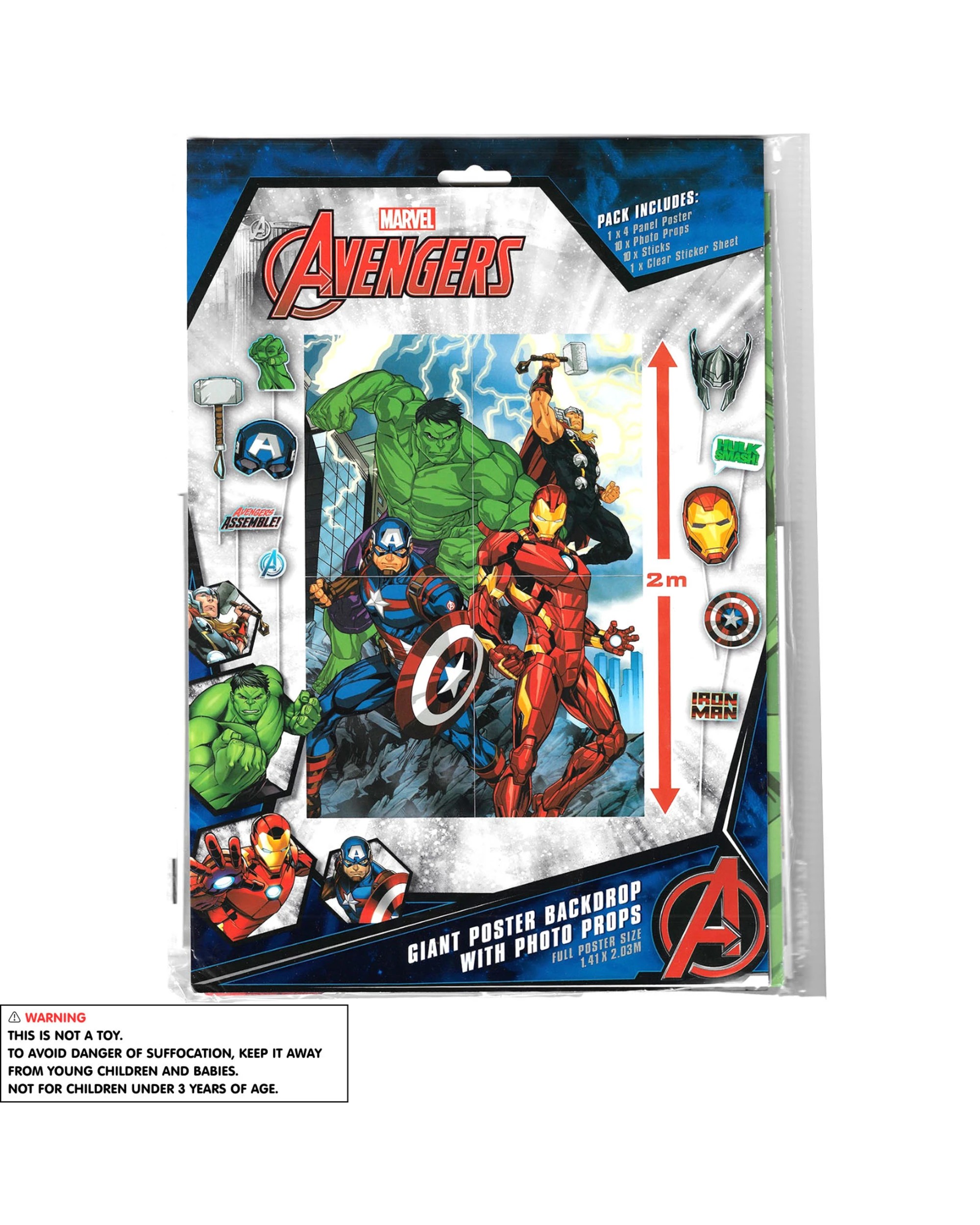 2 Marvel Marvel Avengers Scene Setter With Photo Props, 2 of 2