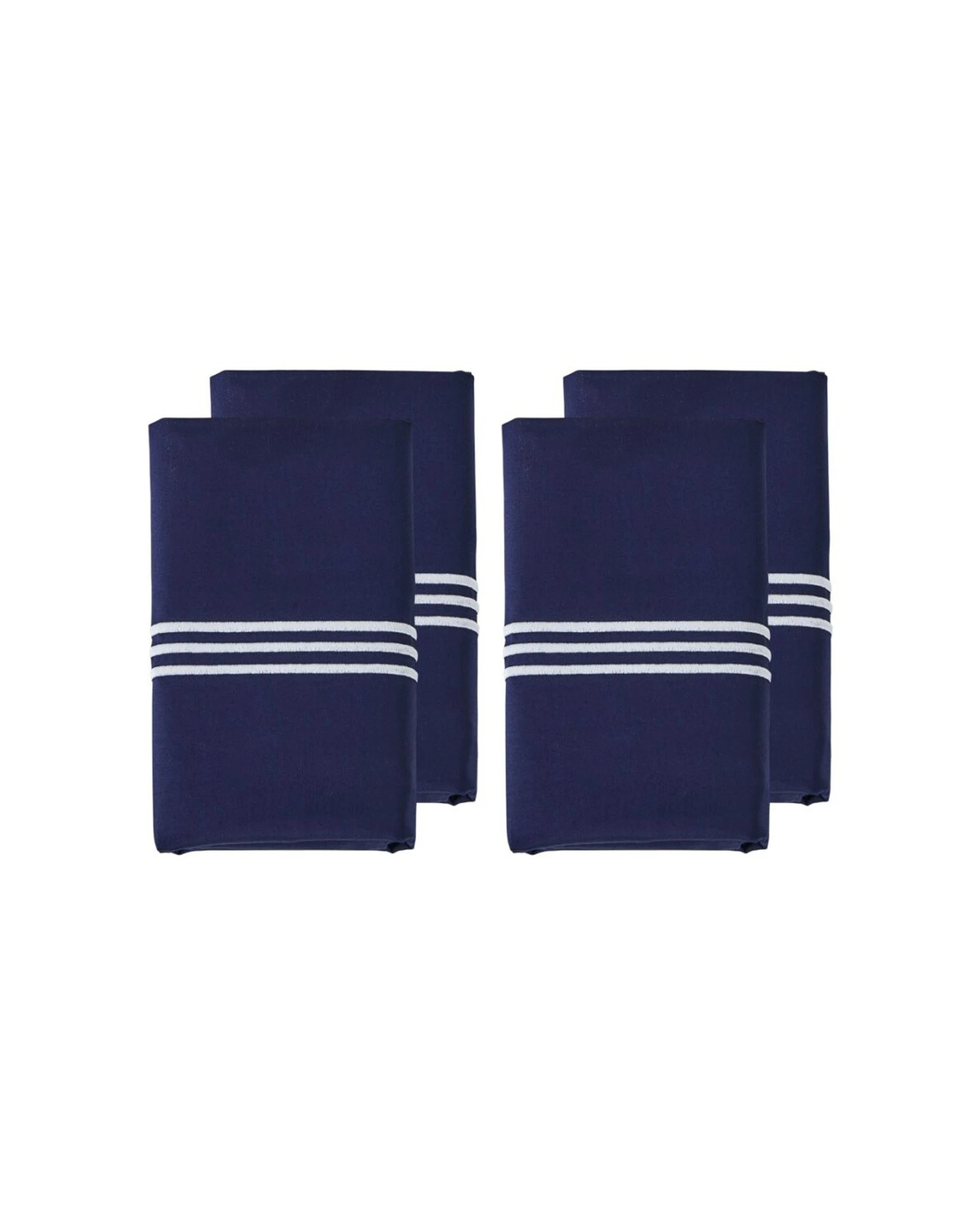 1 Grosvenor House 2x 2pc 500TC Hotel Embroidered Standard Pillowcases - Blue, 1 of 3