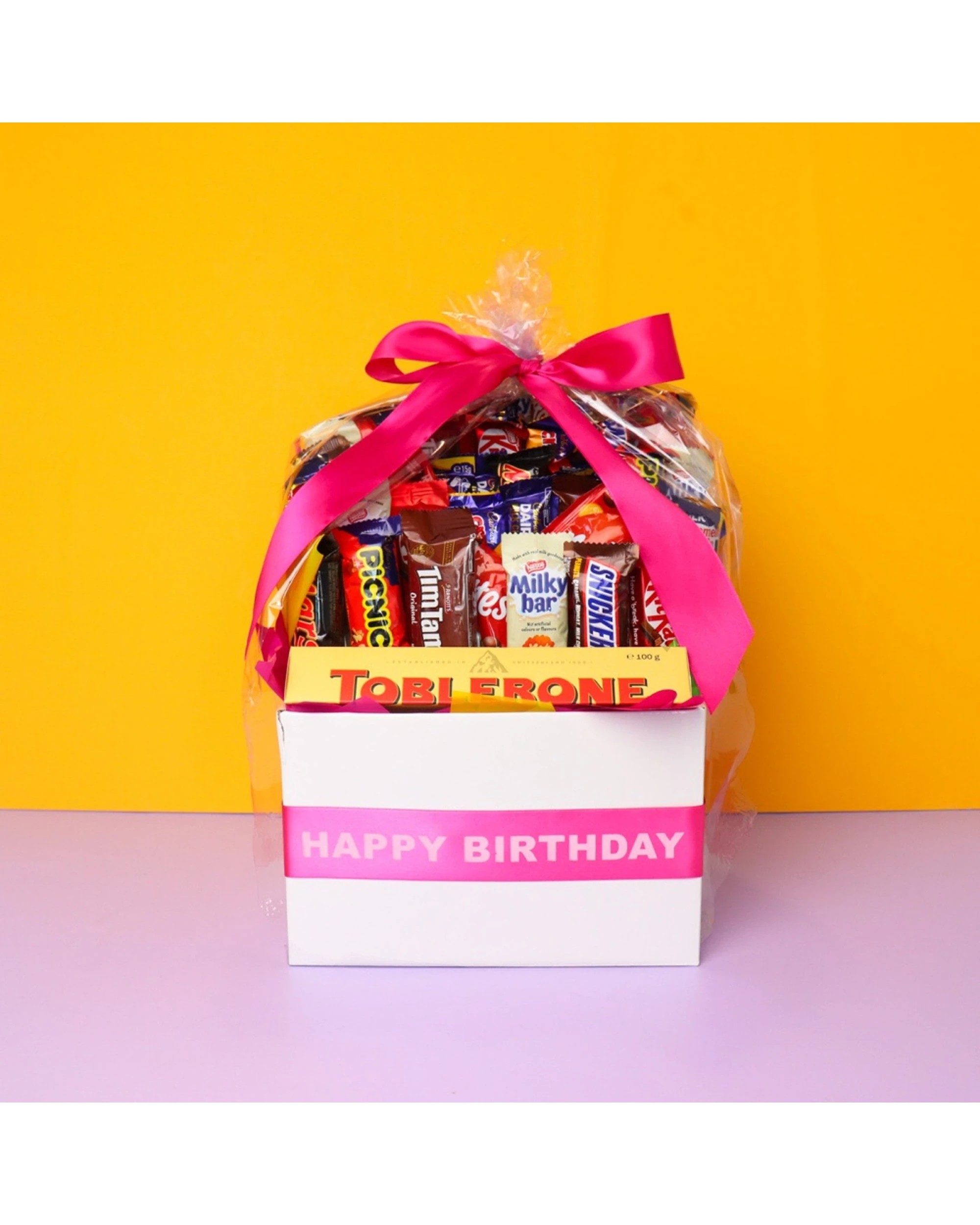 3 Gift Basket Large Happy Birthday Chocolate Bouquet Present Hot - Pink, 3 of 7