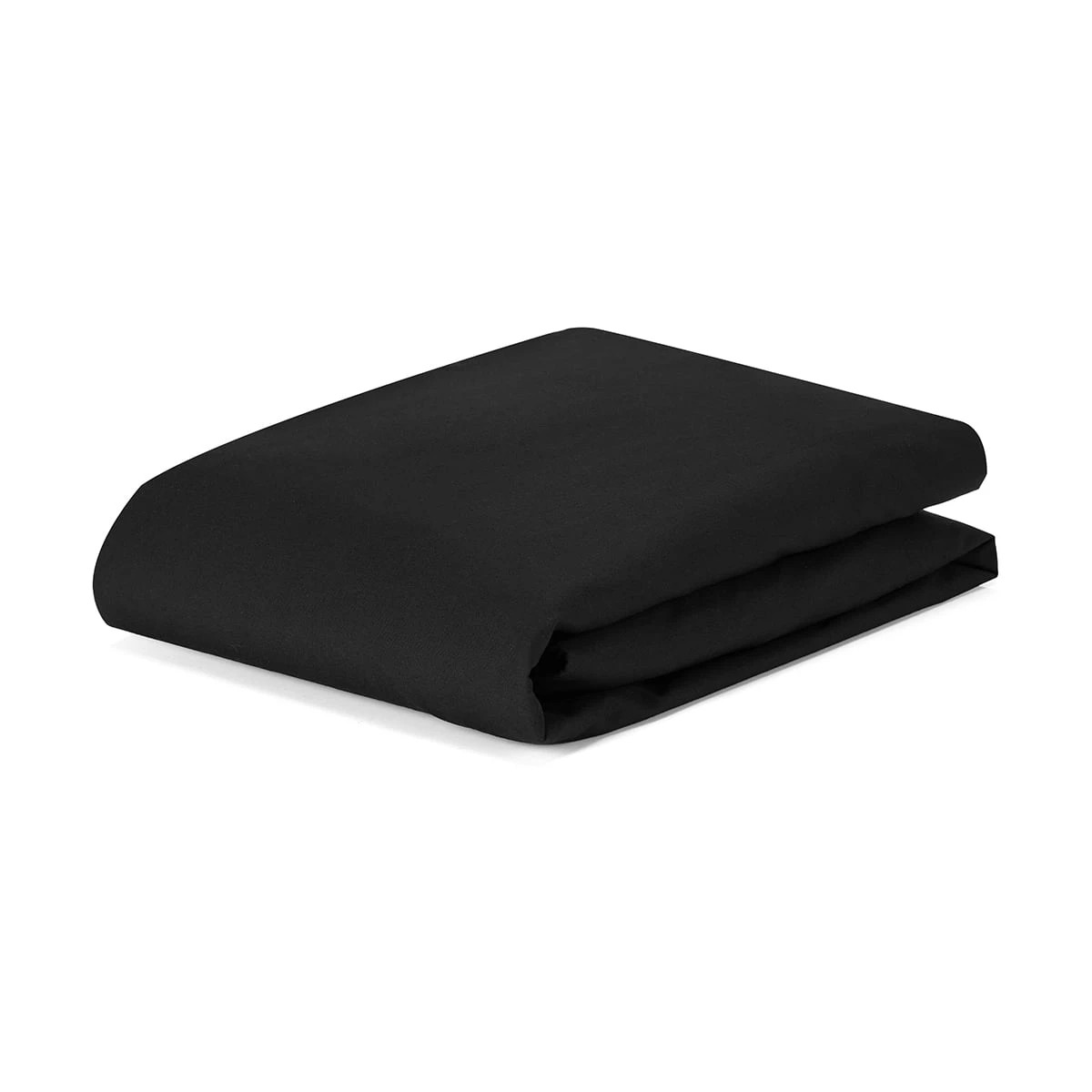 2 225 Thread Count Cotton Rich Fitted Sheet - Double Bed, Black, 2 of 3