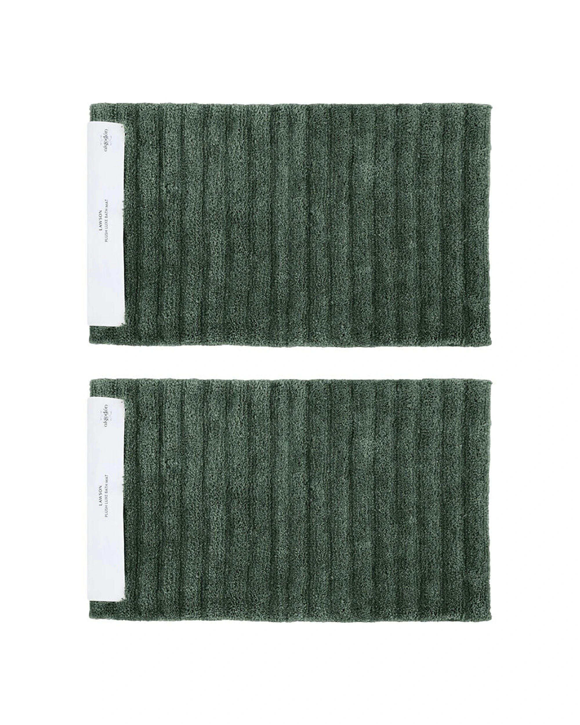 1 Algodon 2PK Lawson Plush Bath Runner Non-slip Mat 50x80cm - Green, 1 of 4