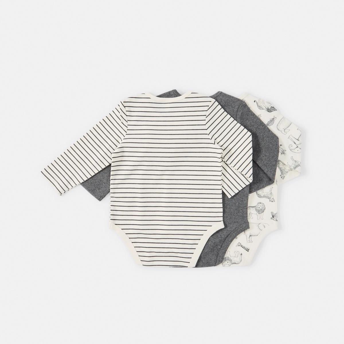 2 3 Pack Bodysuits Bge Safari, 2 of 8