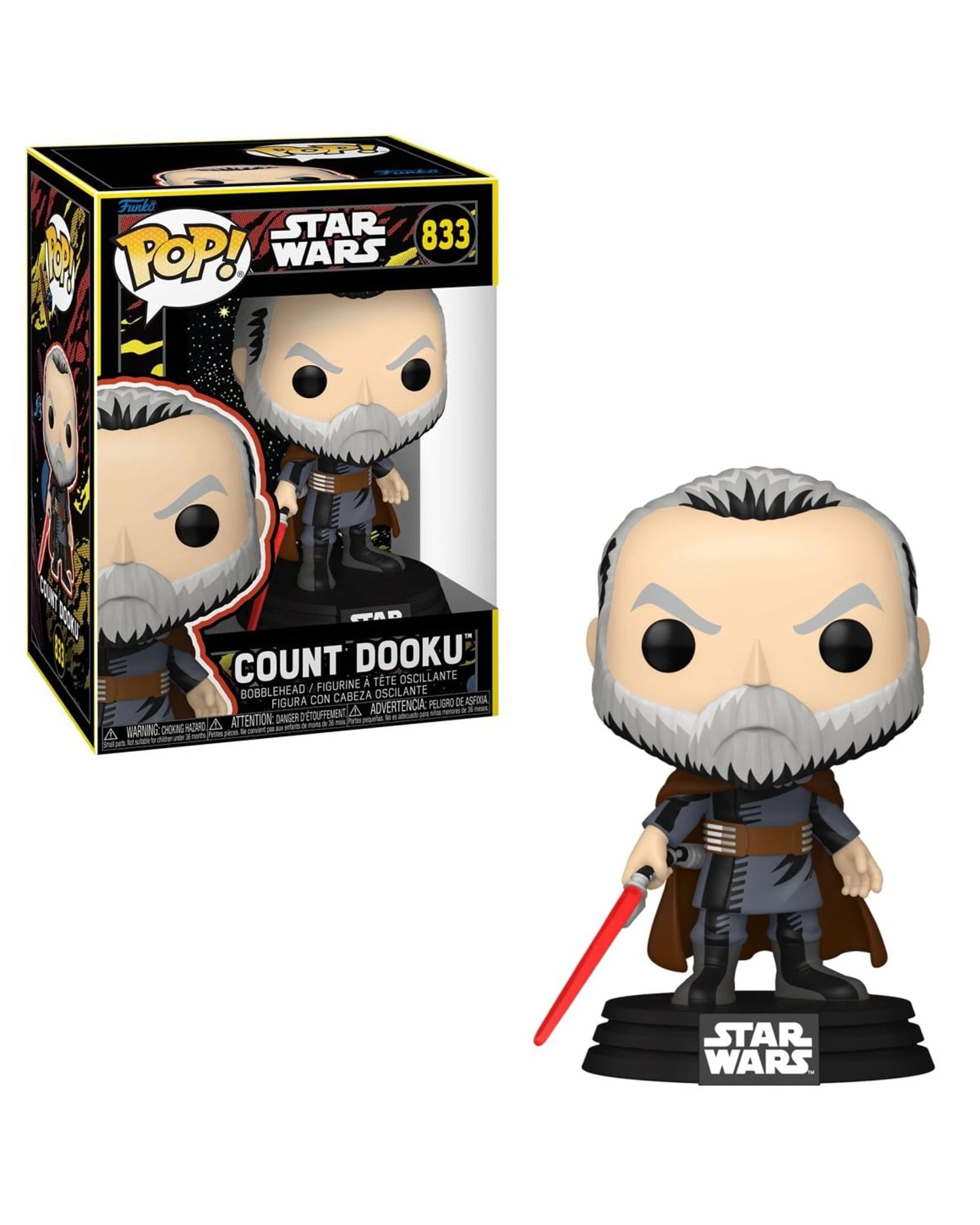 1 Star Wars Count Dooku - Retro -  Funko POP! Vinyl, 1 of 3