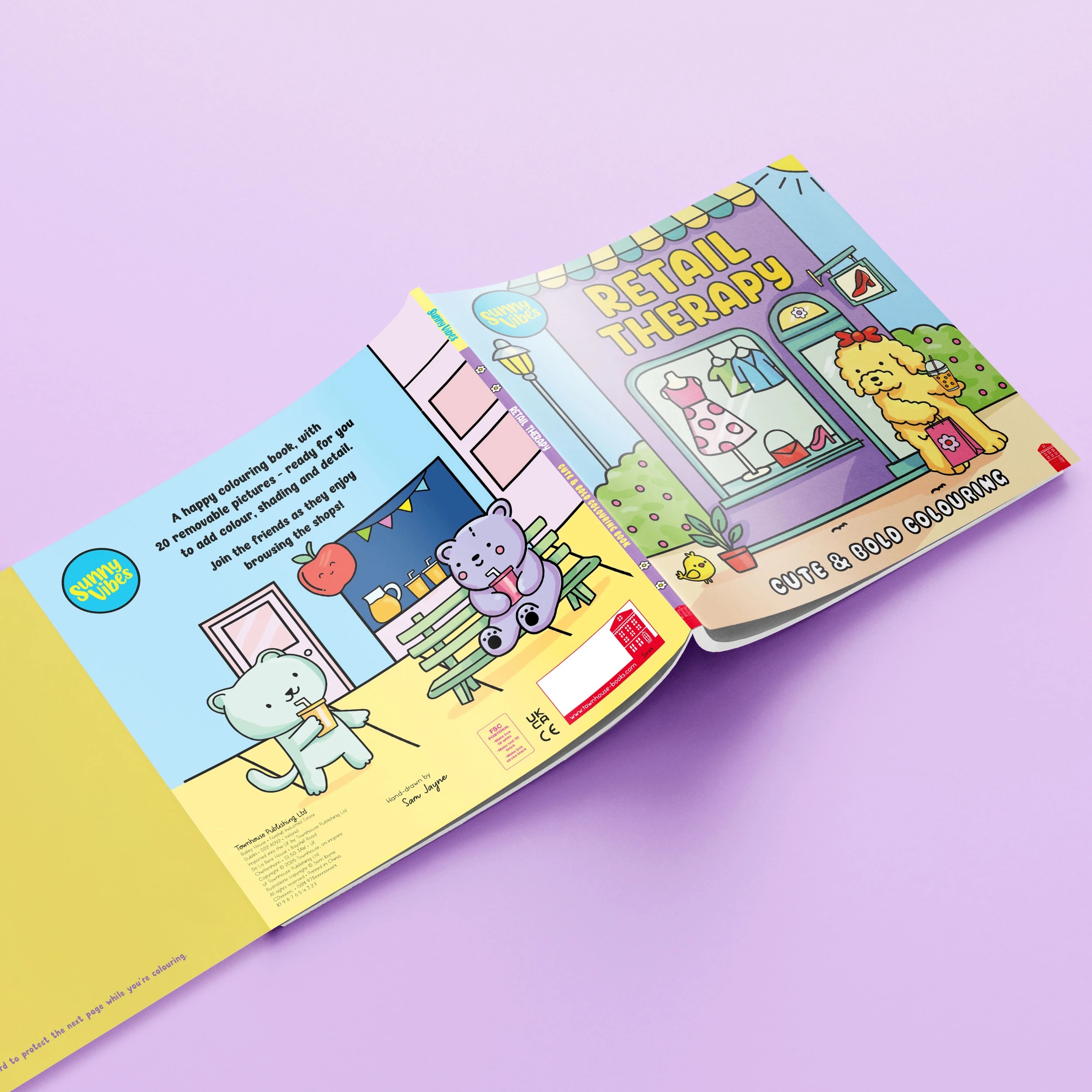 5 Sunny Vibes: Retail Therapy Cute & Bold Colouring Book, 5 of 5