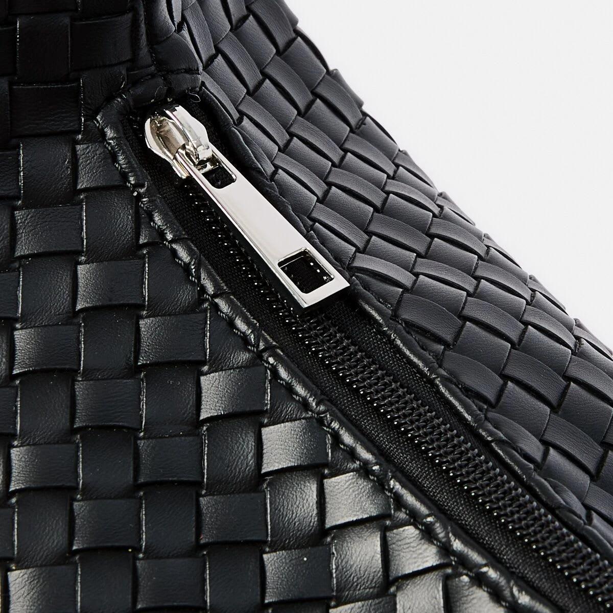 4 Weave Shoulder Bag BLACK, 4 of 11