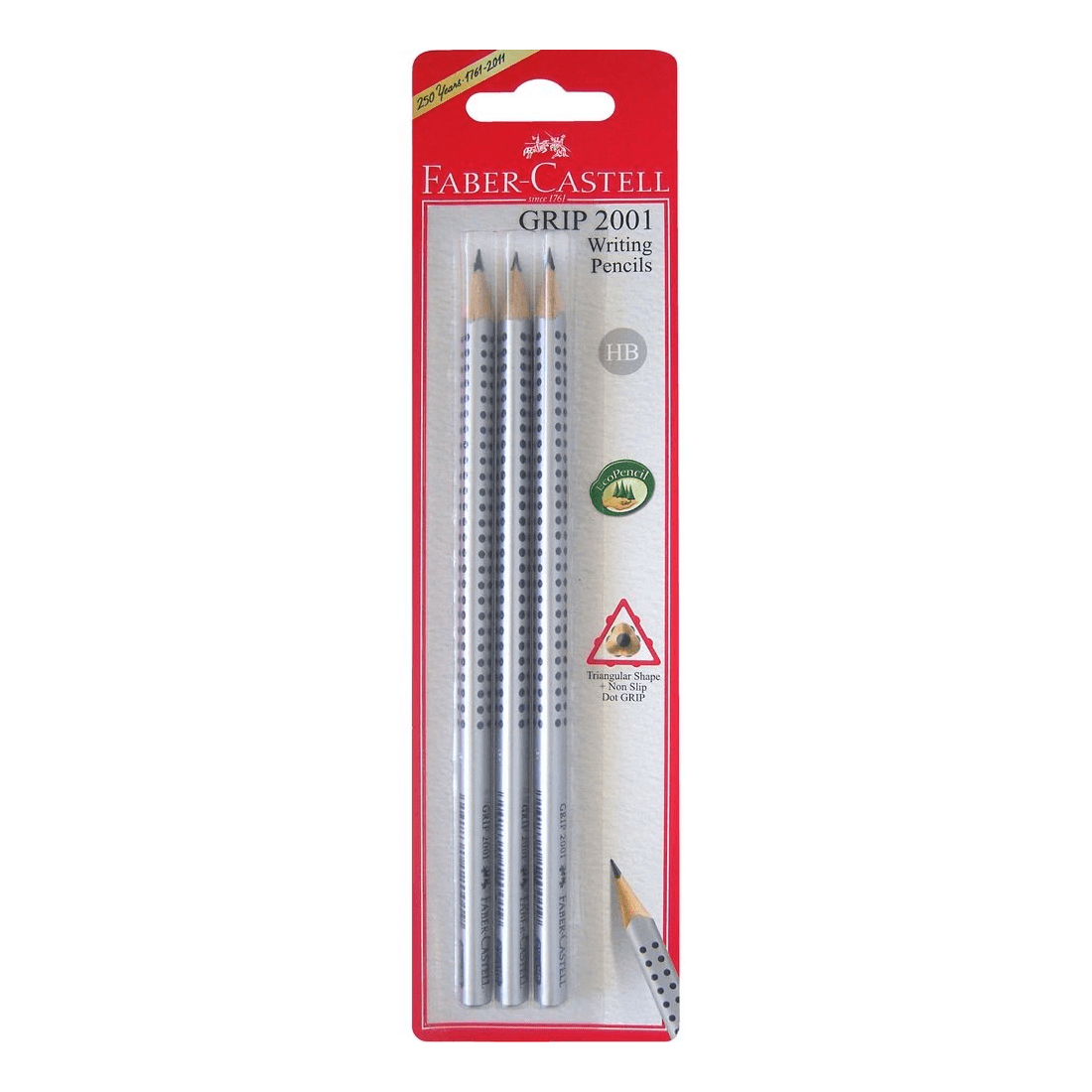 2 Faber-Castell Triangular Grip Graphite Pencils HB 3 Pack, 2 of 6