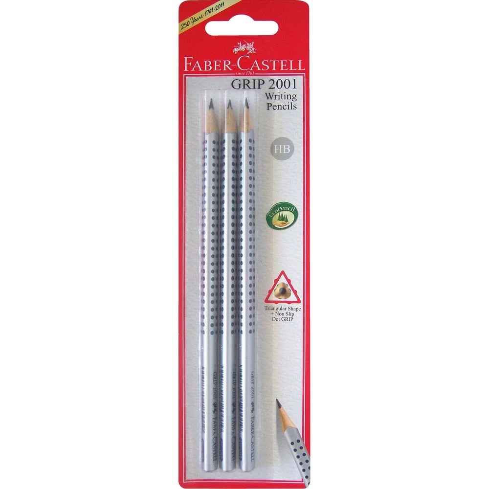 2 Faber-Castell Triangular Grip Graphite Pencils HB 3 Pack, 2 of 6
