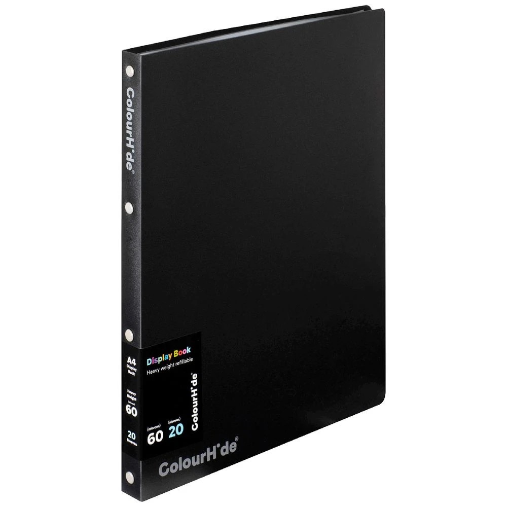 1 ColourHide Refillable Display Book 20 Sheets Black, 1 of 1