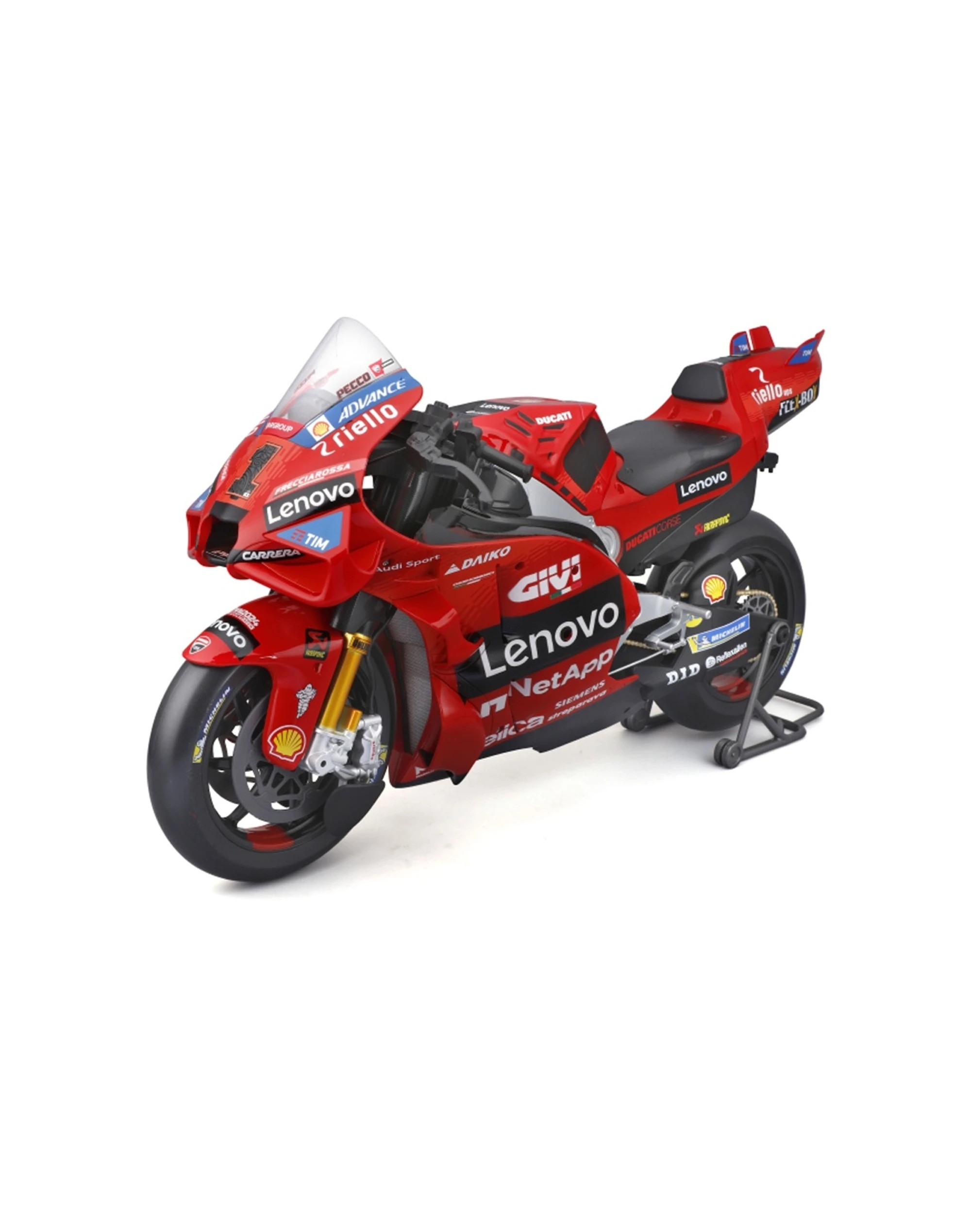 4 Maisto Moto GP Ducati Bagnaia Model 2024 World Champion Replica Toy Bike - Multi, 4 of 6