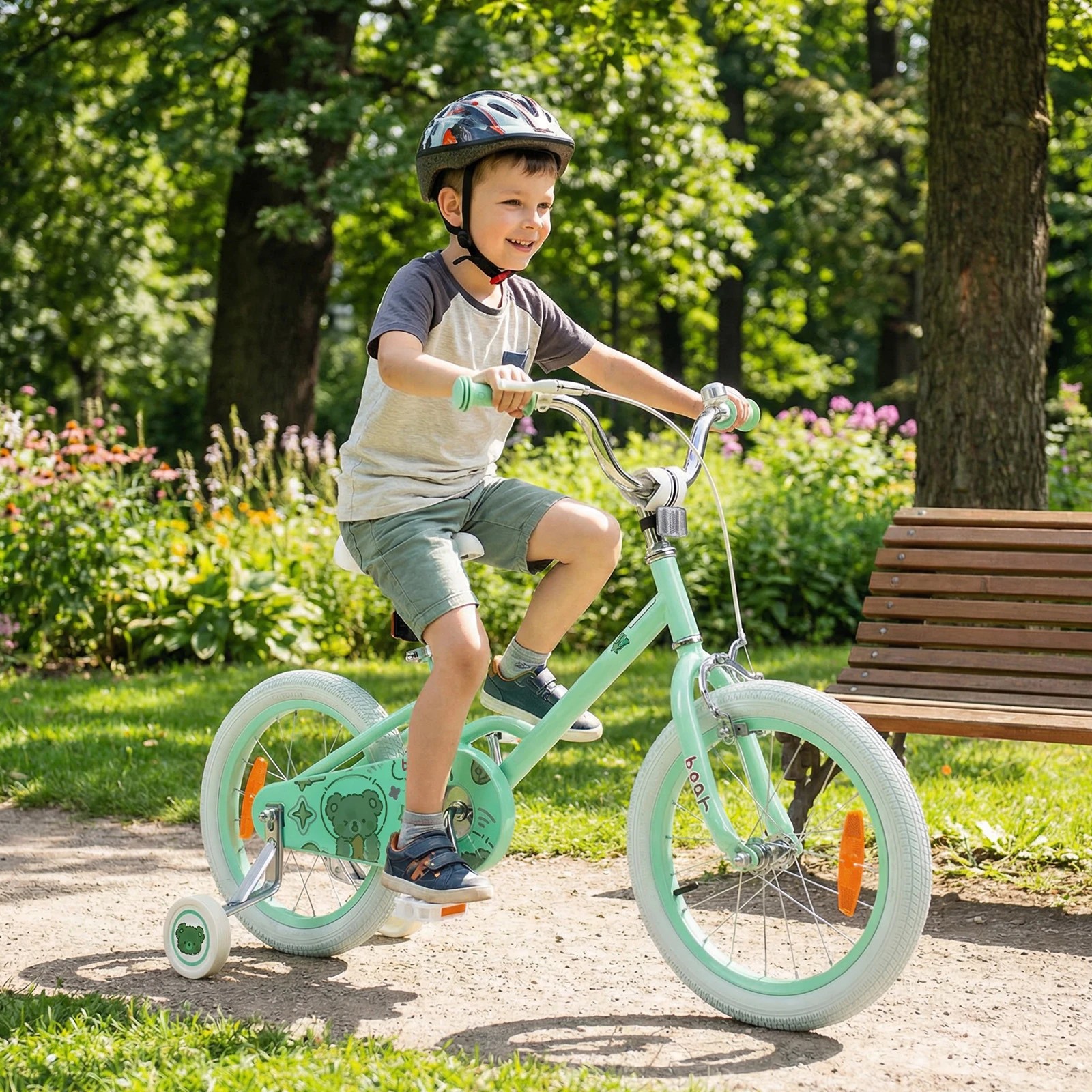 3 Costway 40cm Kids Bike Balance Bicycle Dual Brake w/Adjustable Seat Training Wheels, 3 of 3