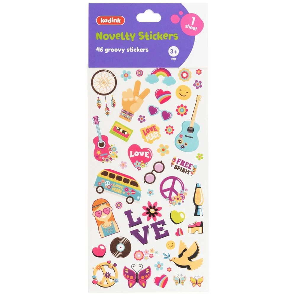 1 Kadink Paper Sticker Sheet Groovy Design, 1 of 1